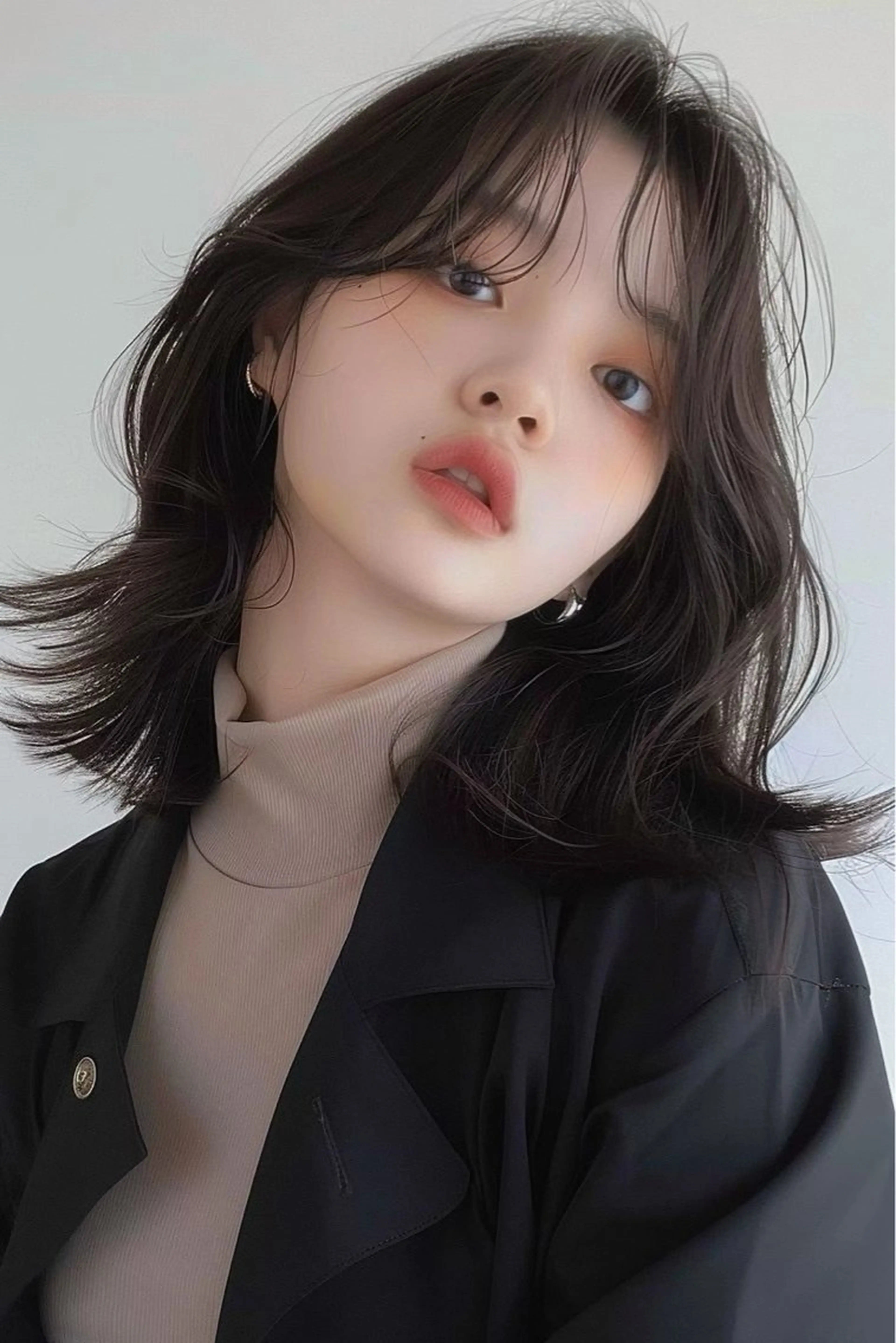 ミディアム 髪質改善 韓国風ヘア レイヤーカット カット ヘアカラー トリートメント 【丁寧な施術】 カラー特化YUTOのヘアスタイル