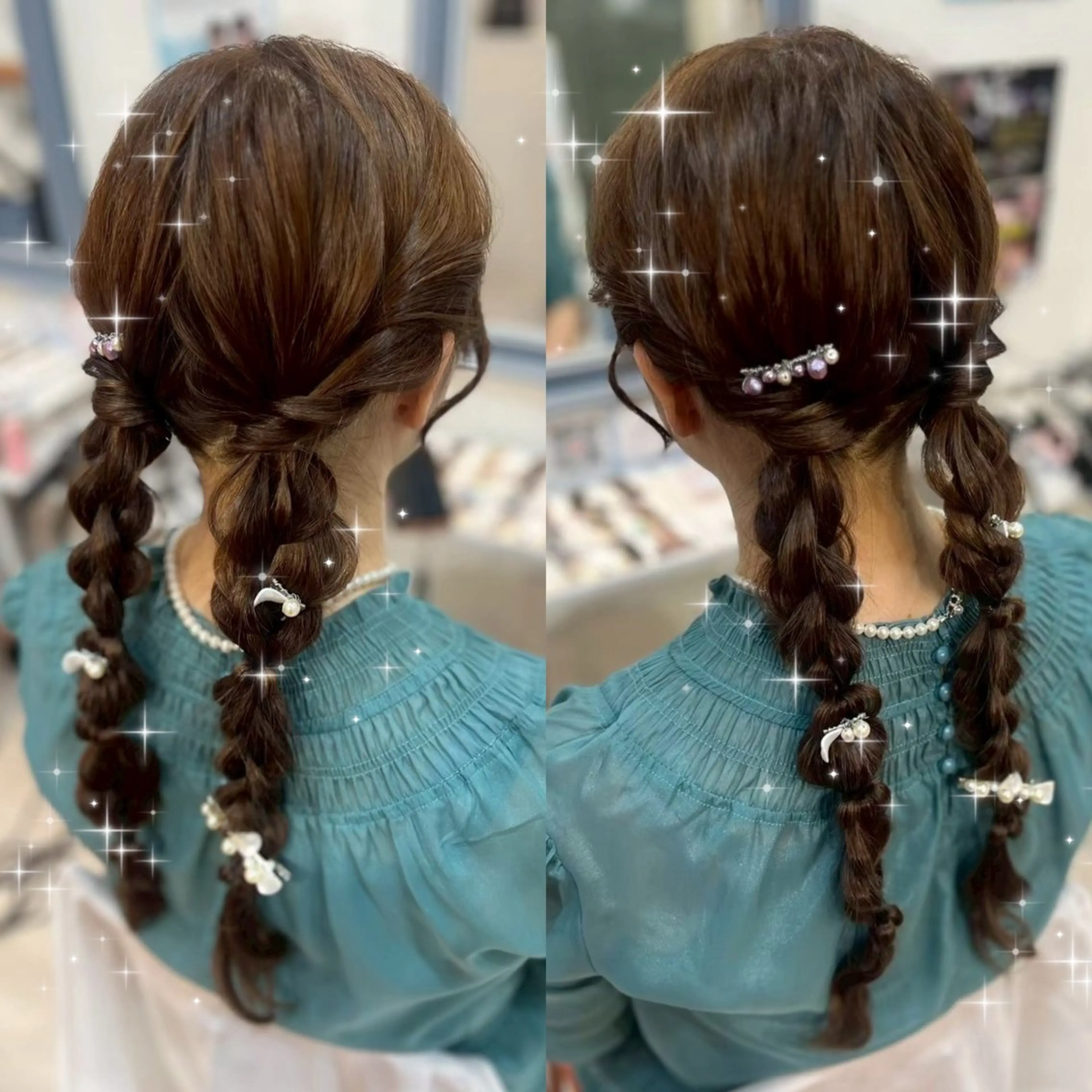 ロング ヘアセット LARME りほのヘアスタイル