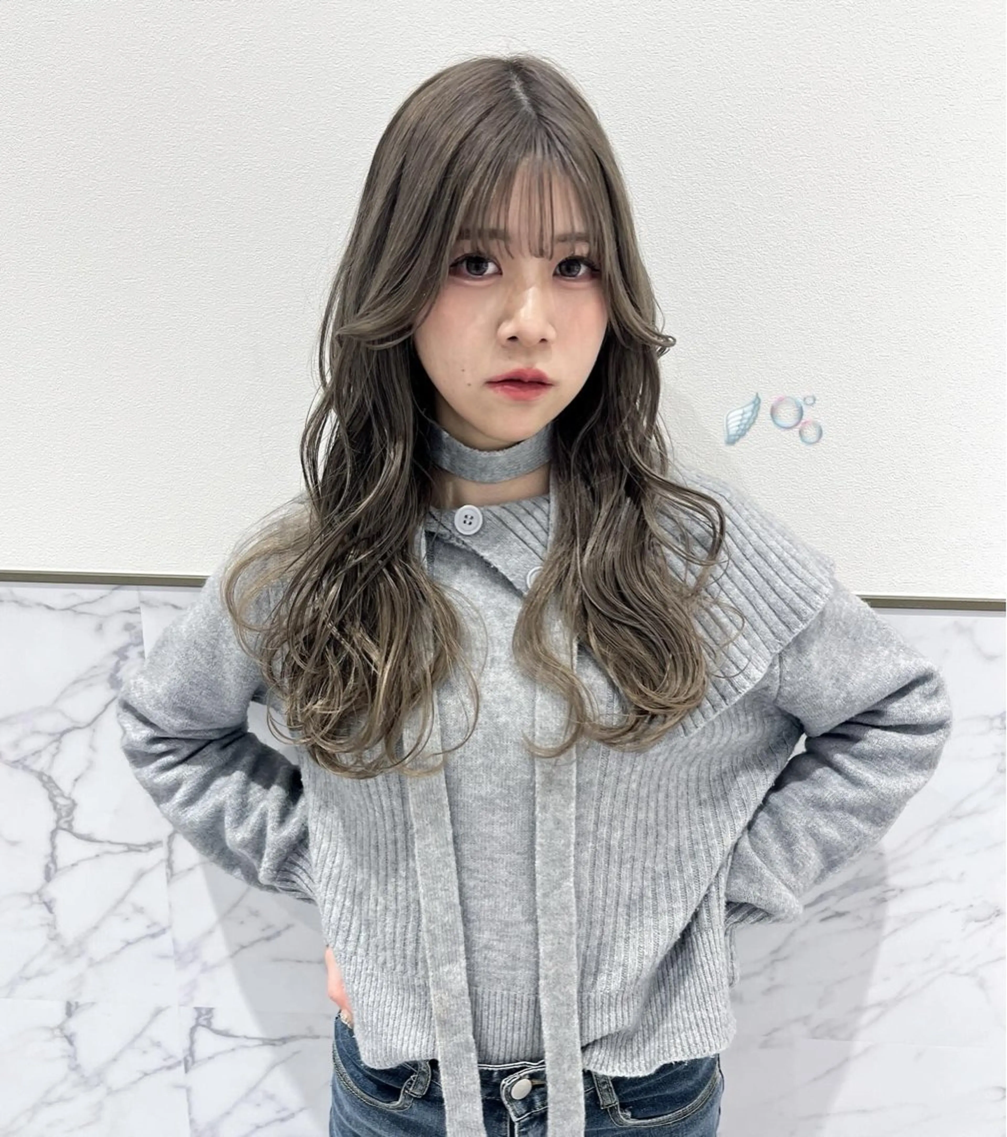 ロング カラー ヘアアレンジ ヘアカラー ParveMix 🌝🫧山本 玲南のヘアスタイル