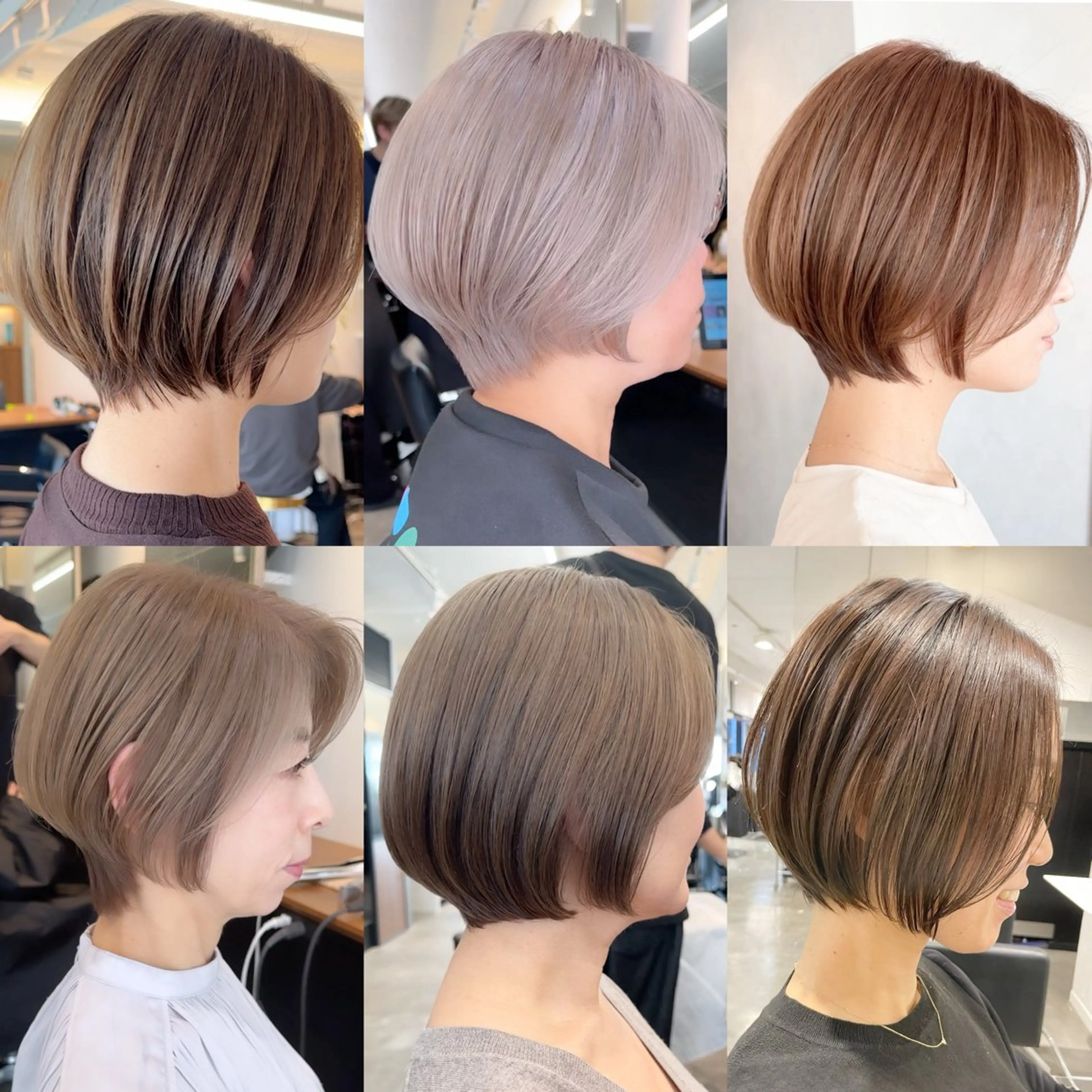 ショート カラー ヘアカラー トリートメント 髪質改善カラー ショートボブ専門のヘアスタイル