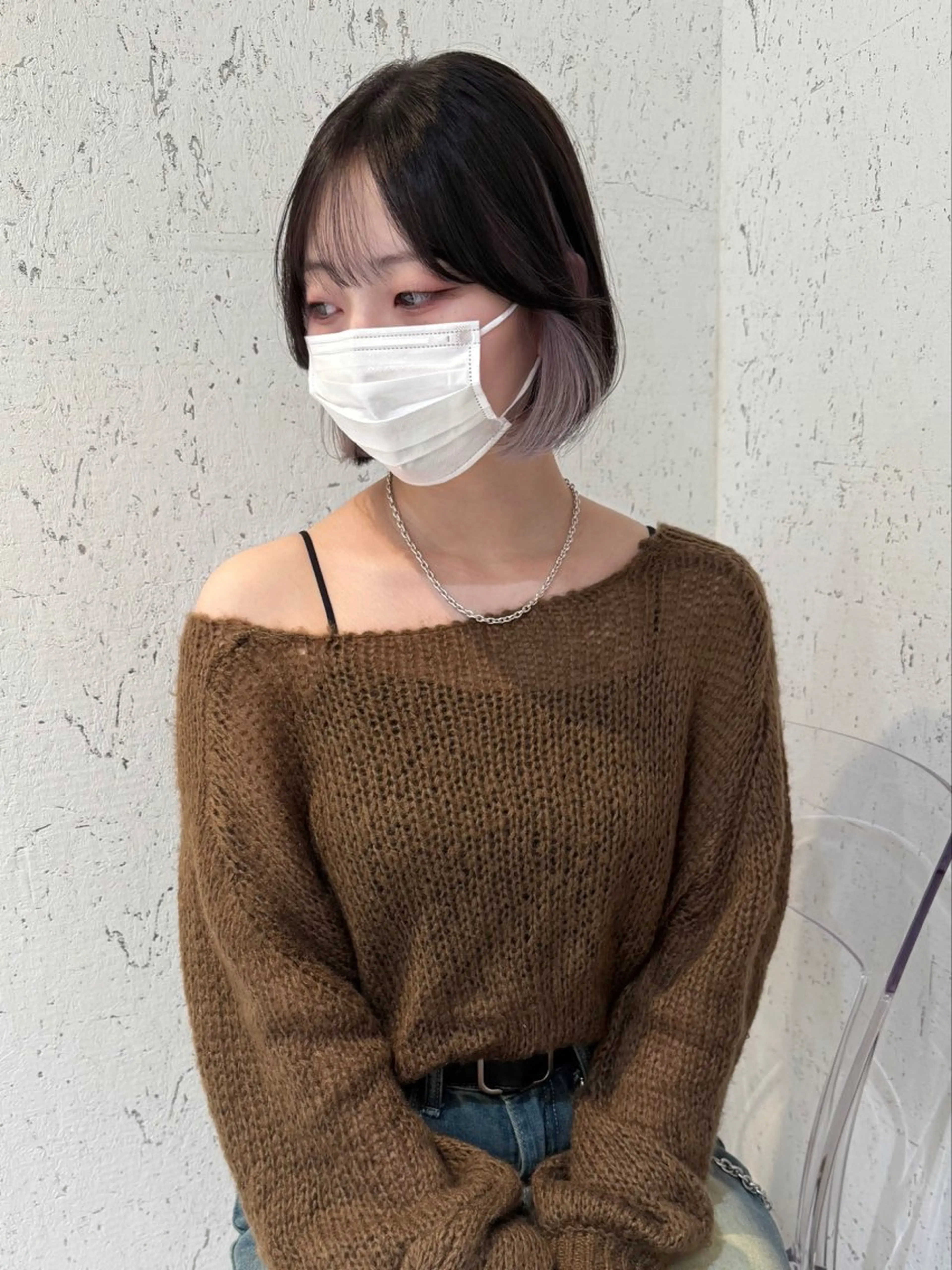 ショート カラー ボブ 韓国風ヘア カット ヘアカラー トリートメント mai / linoah˚✧のヘアスタイル