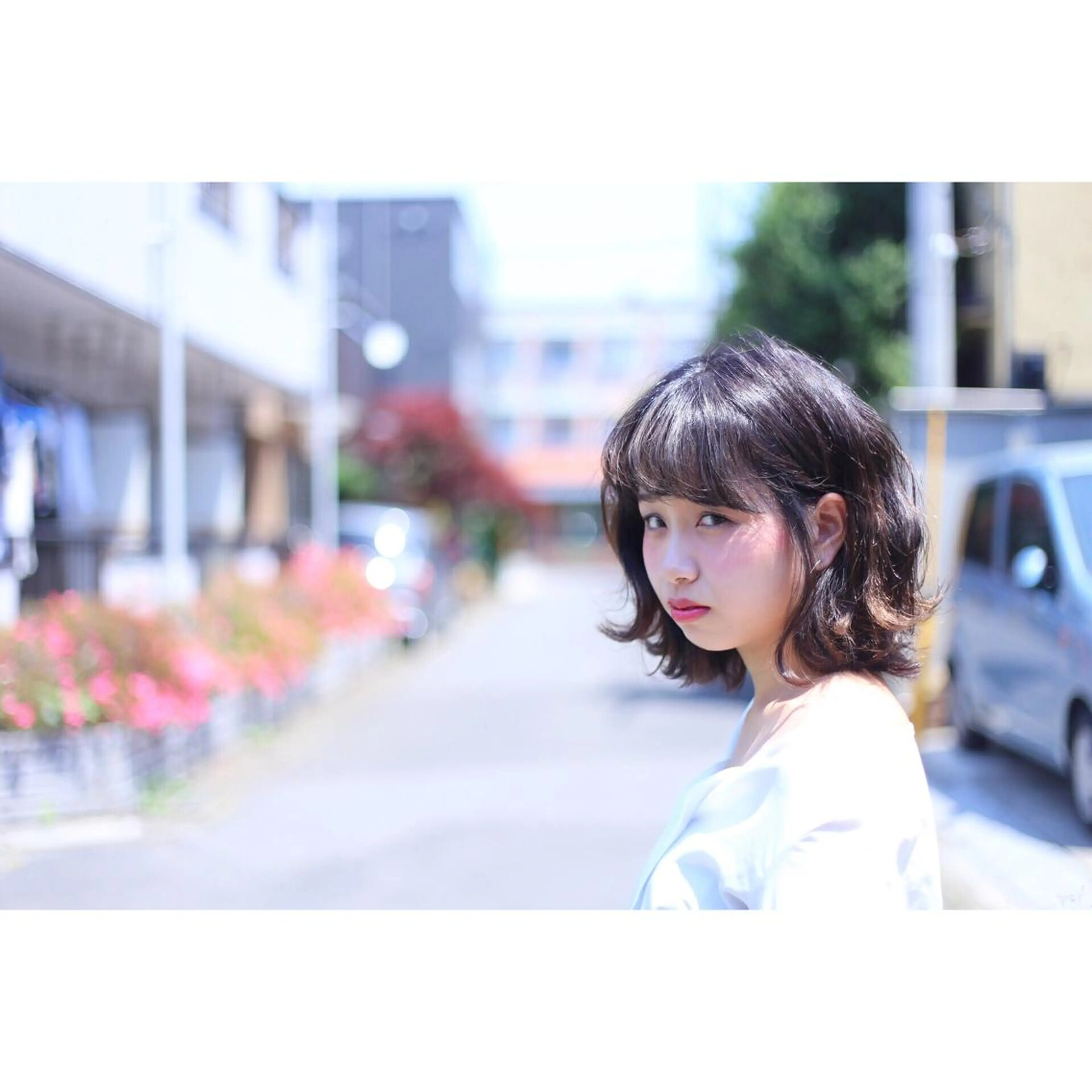 ミディアム カラー パーマ オーストヘアージジ所属・TAI透明カラー 柔らかい縮毛矯正のヘアスタイル