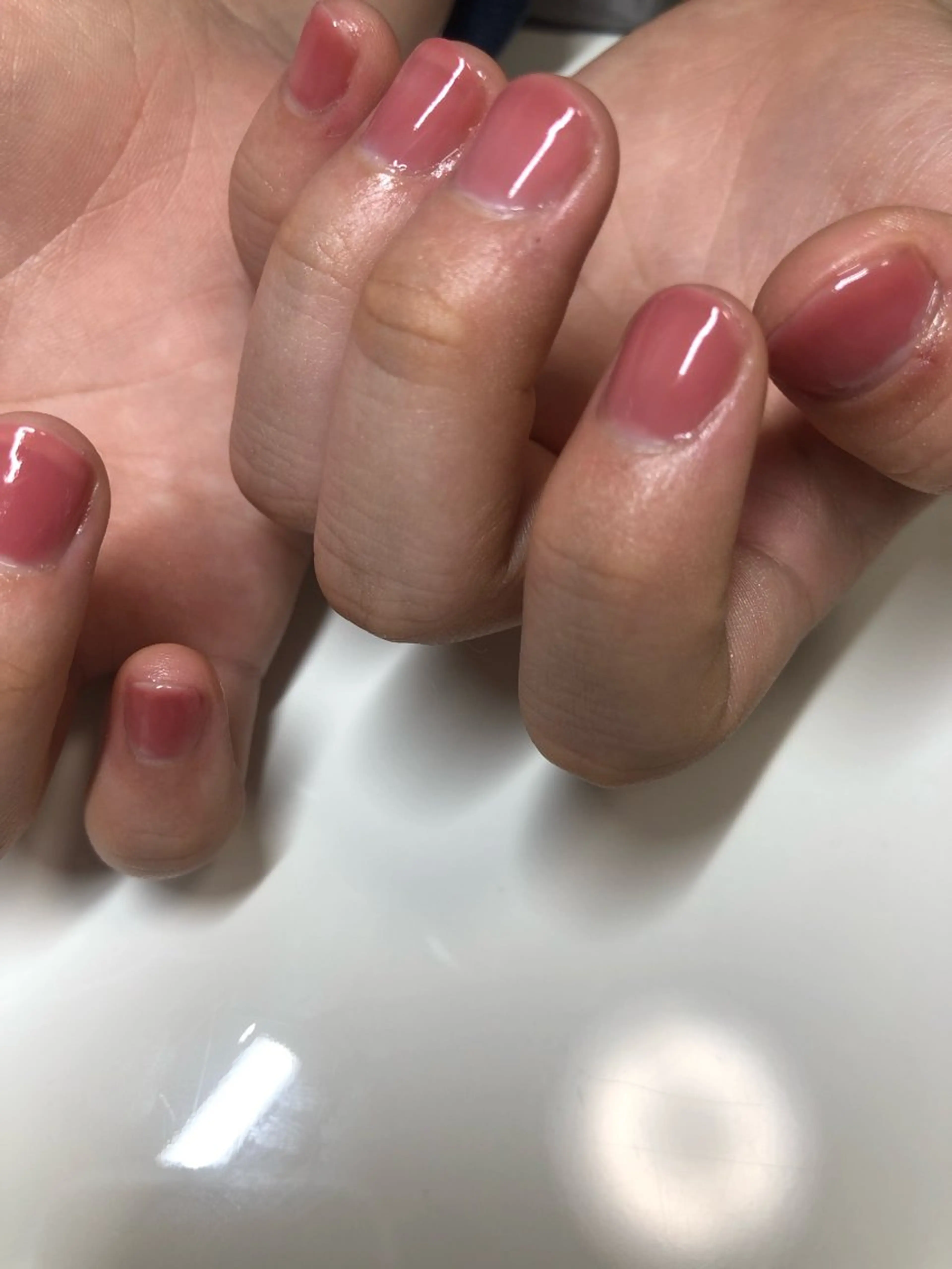ネイル ワンカラーネイル ピンク ハンドネイル デ・アイム「nail salon MIMIPARUN」所属・ナリス化粧品 MIMIPARUNのネイルデザイン