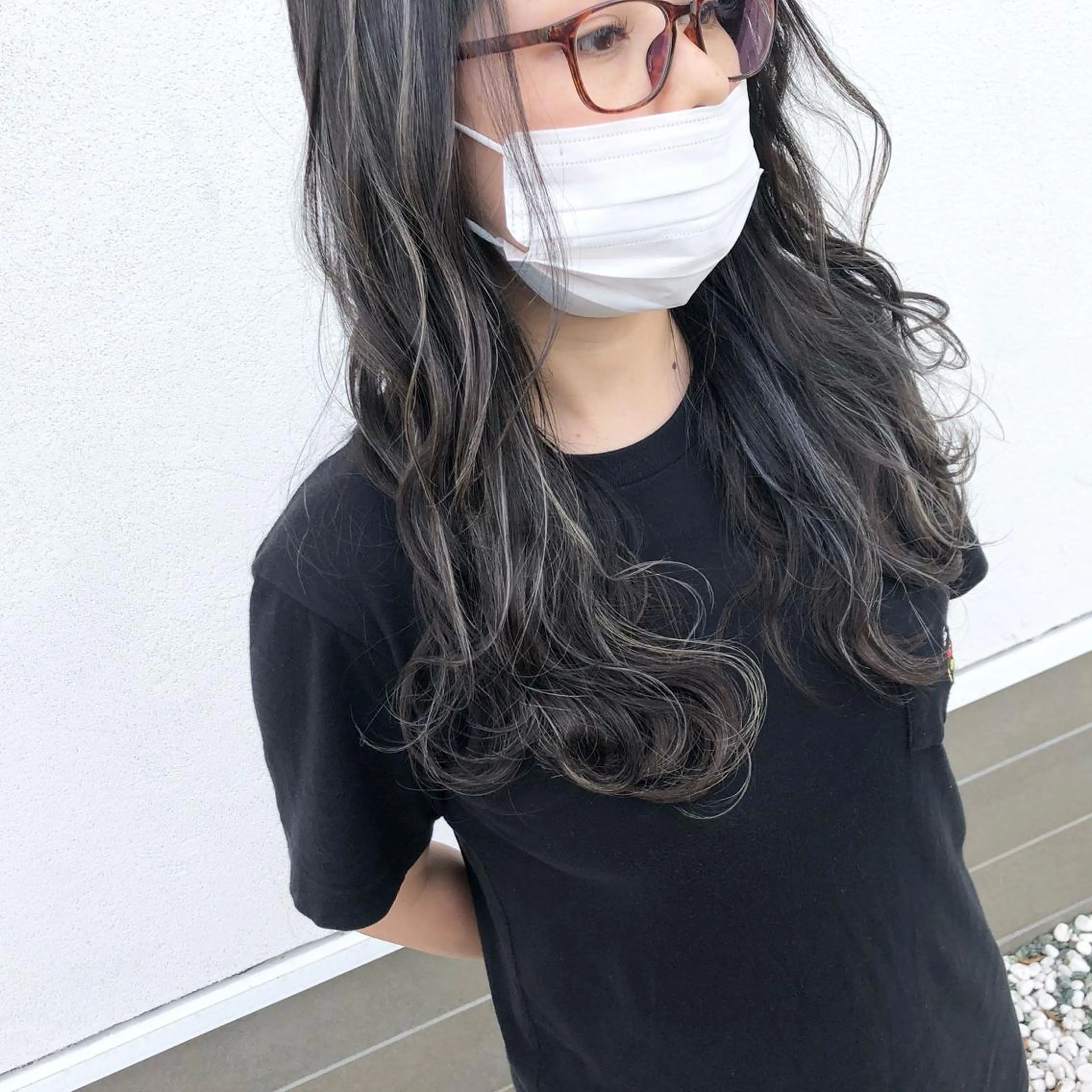 ロング カラー ハイライトカラー ハイライト カット ヘアカラー トリートメント 具志 正太のヘアスタイル