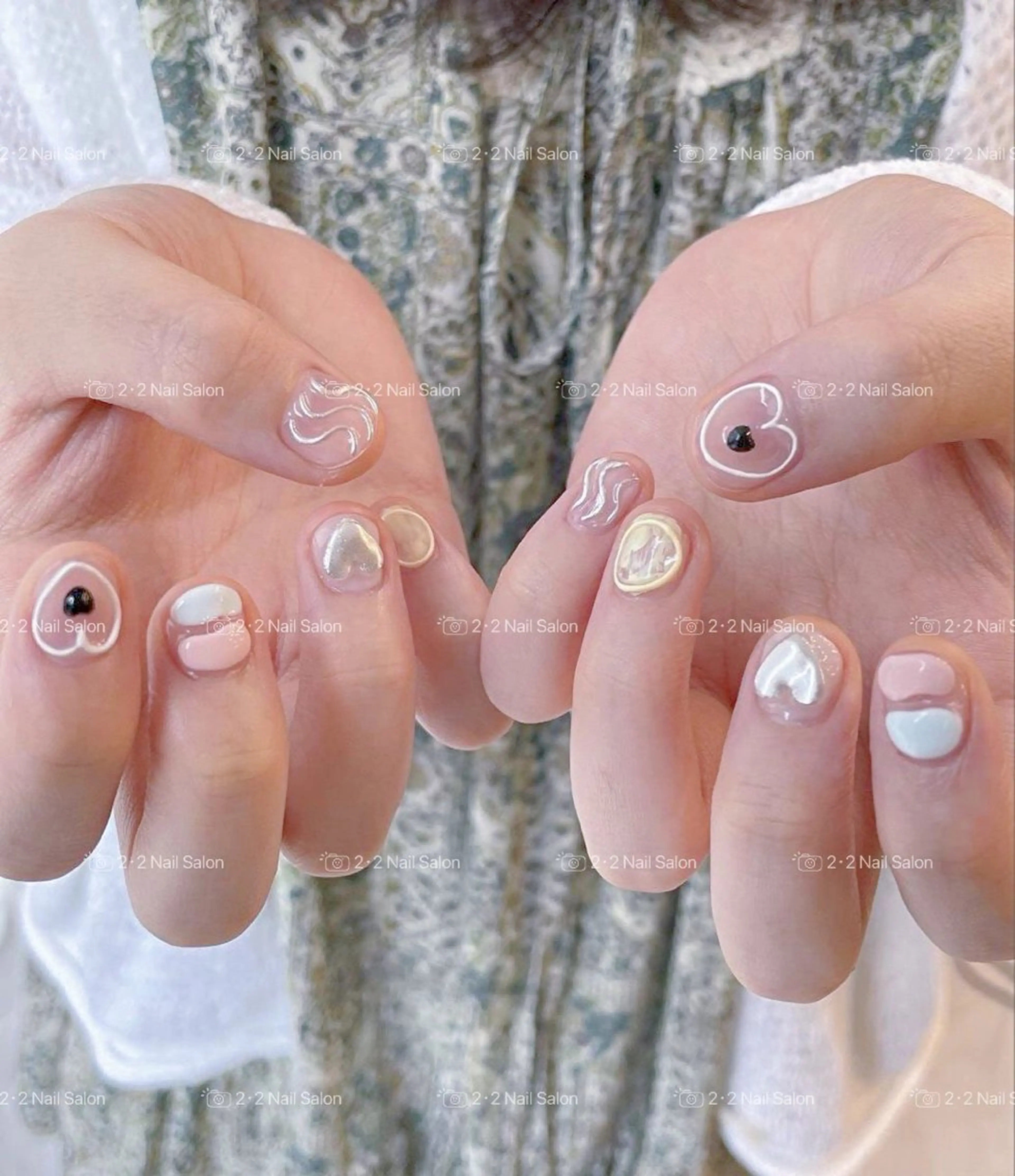 ネイル ハンドネイル 🦋y y Nail 🤍のネイルデザイン