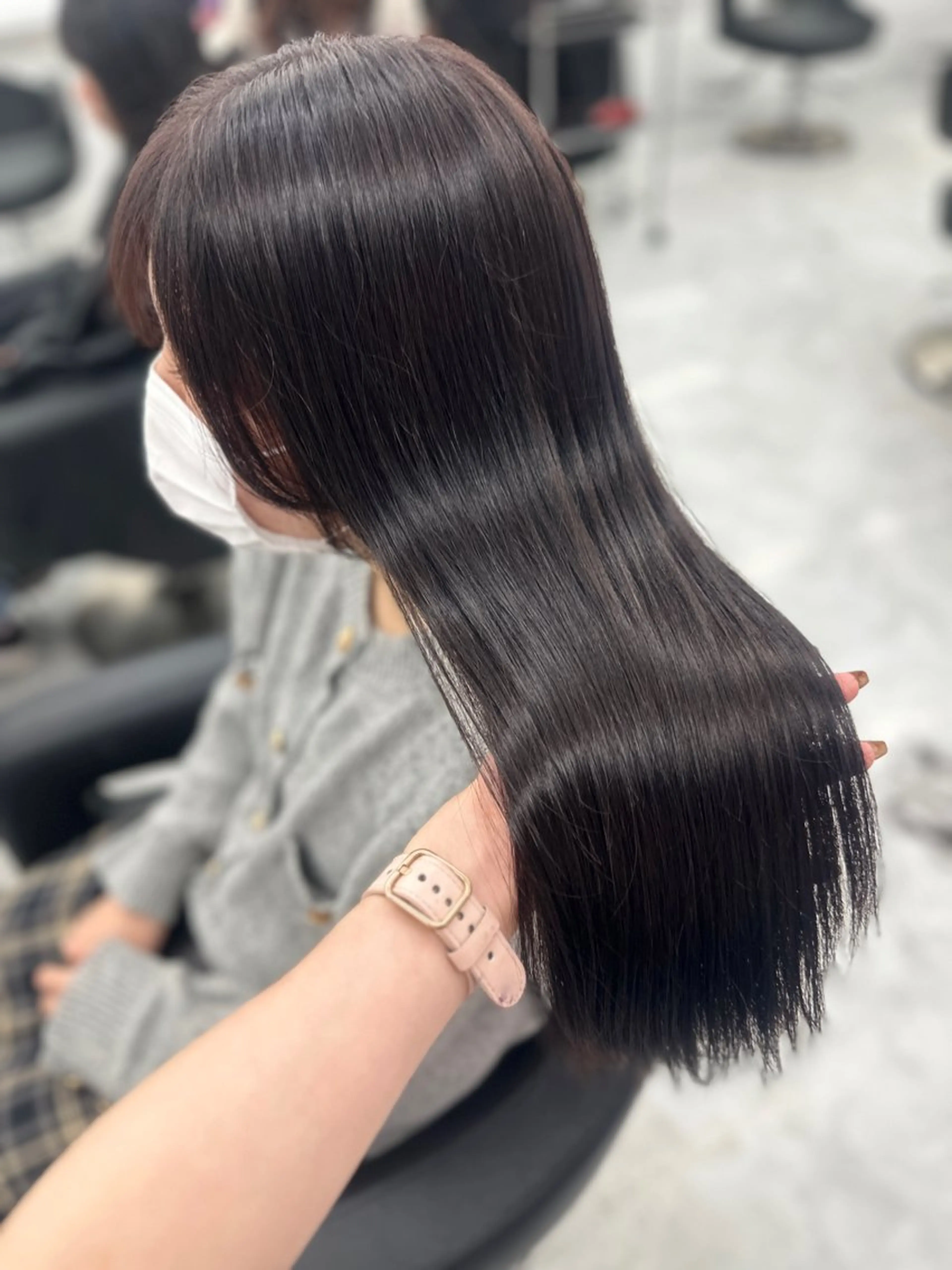 ロング カラー パーマ ヘアアレンジ メンズ キッズ ♥️韓国ヘア レイヤー♥️ゆりのヘアスタイル