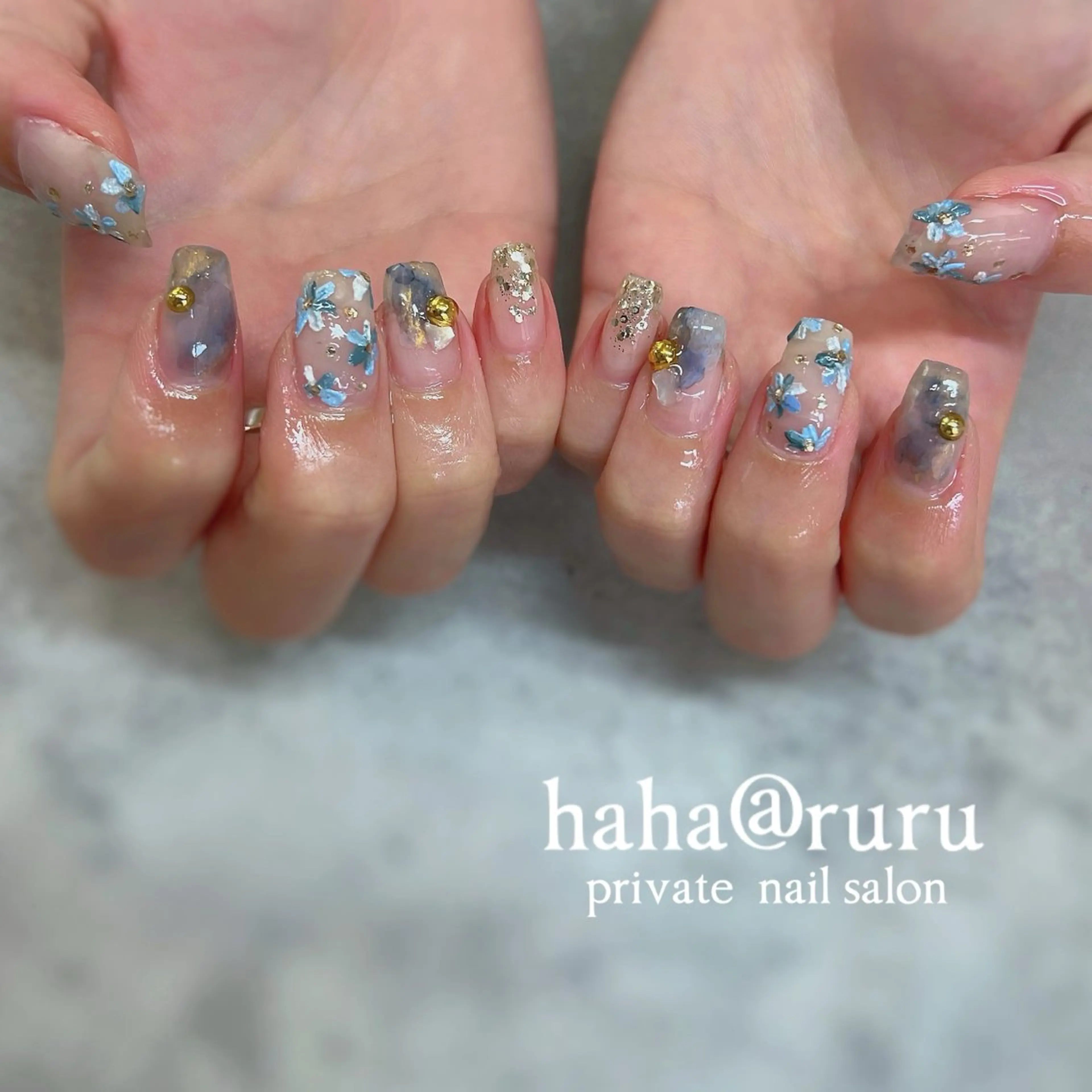 ネイル フラワーネイル haha@ ruruのネイルデザイン