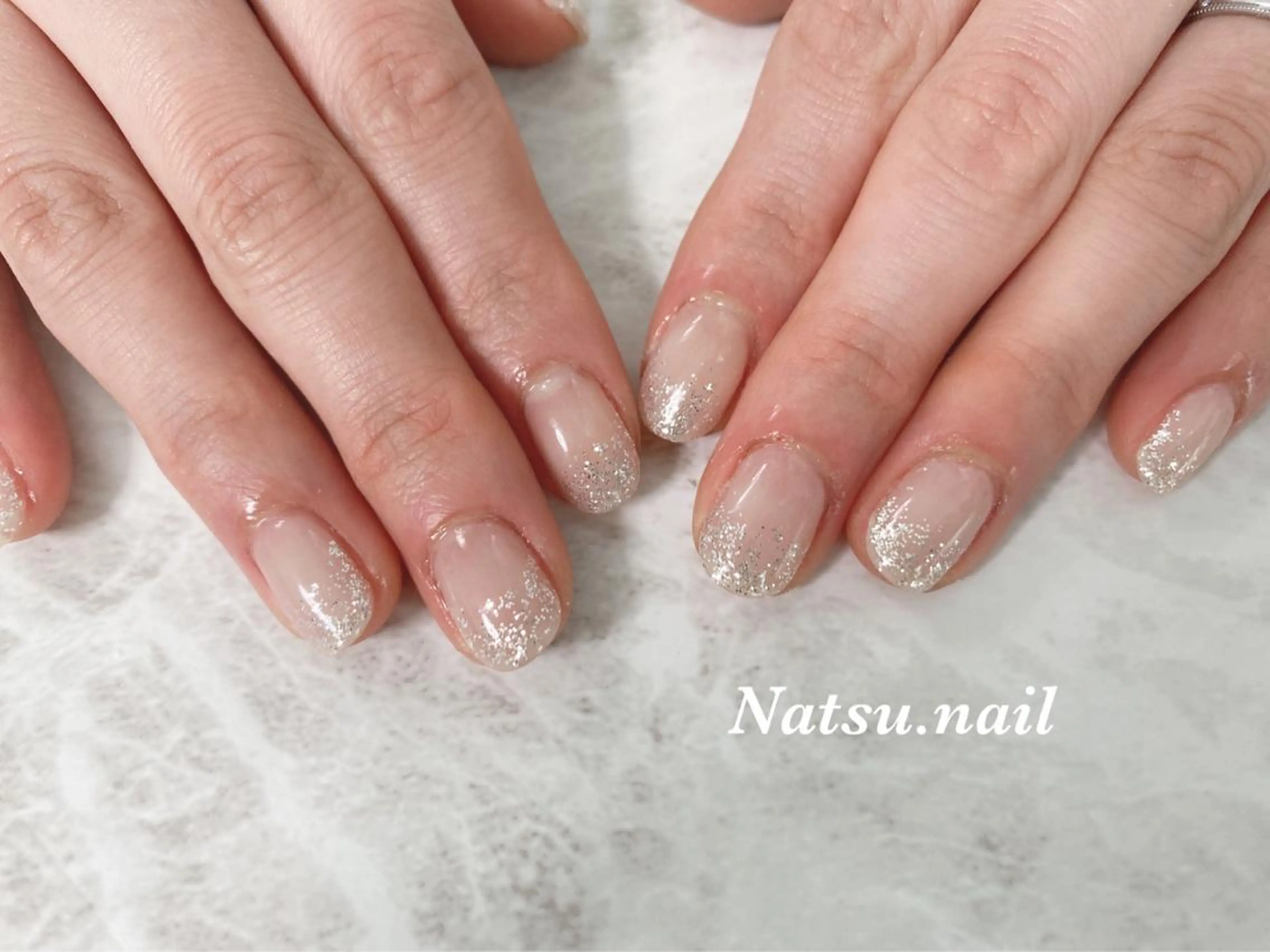 ネイル ラメ(グリッター) ラメグラデーション Natsu nailのネイルデザイン