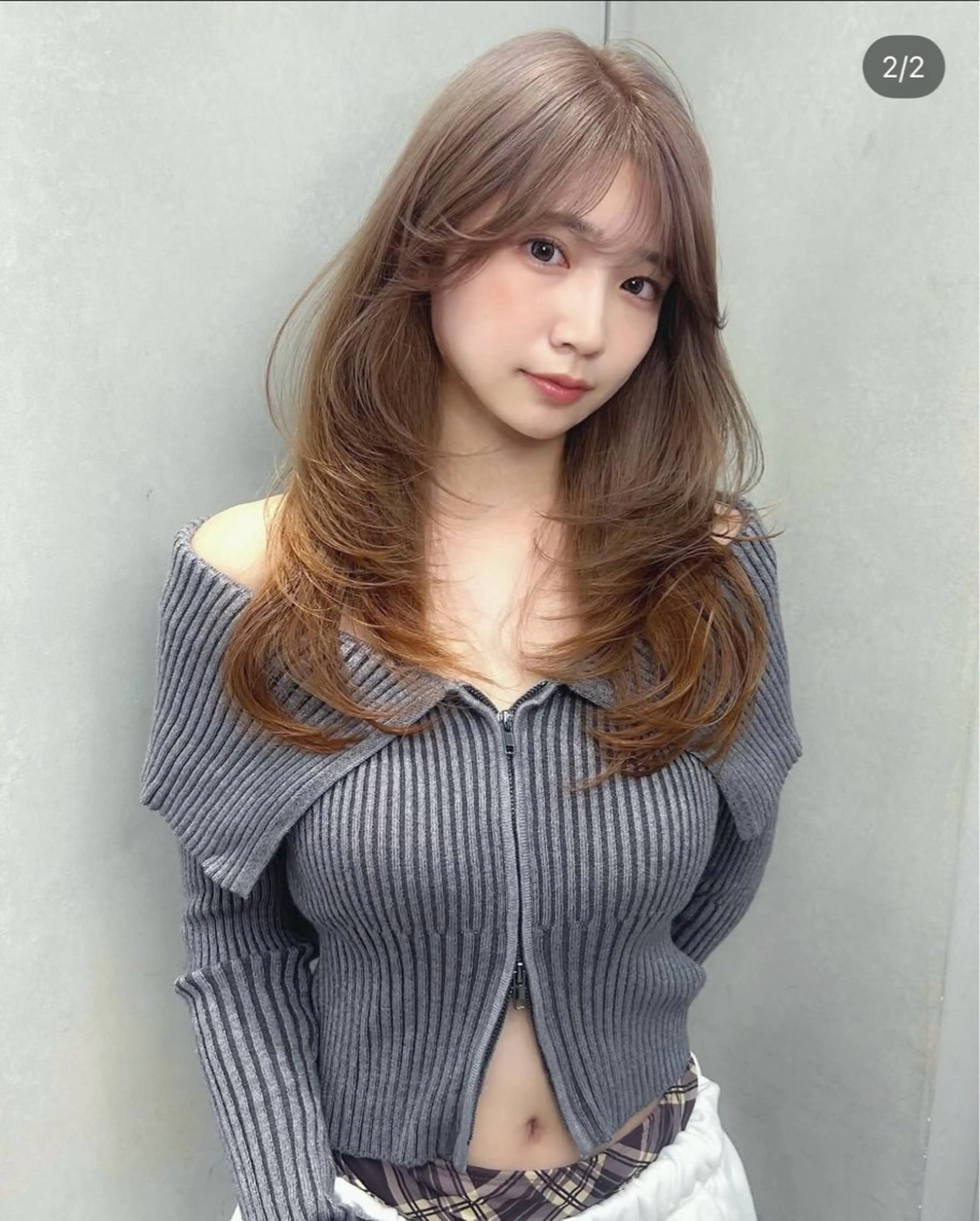 ロング CITYレイヤー カット／ボブ 飯田輝のヘアスタイル