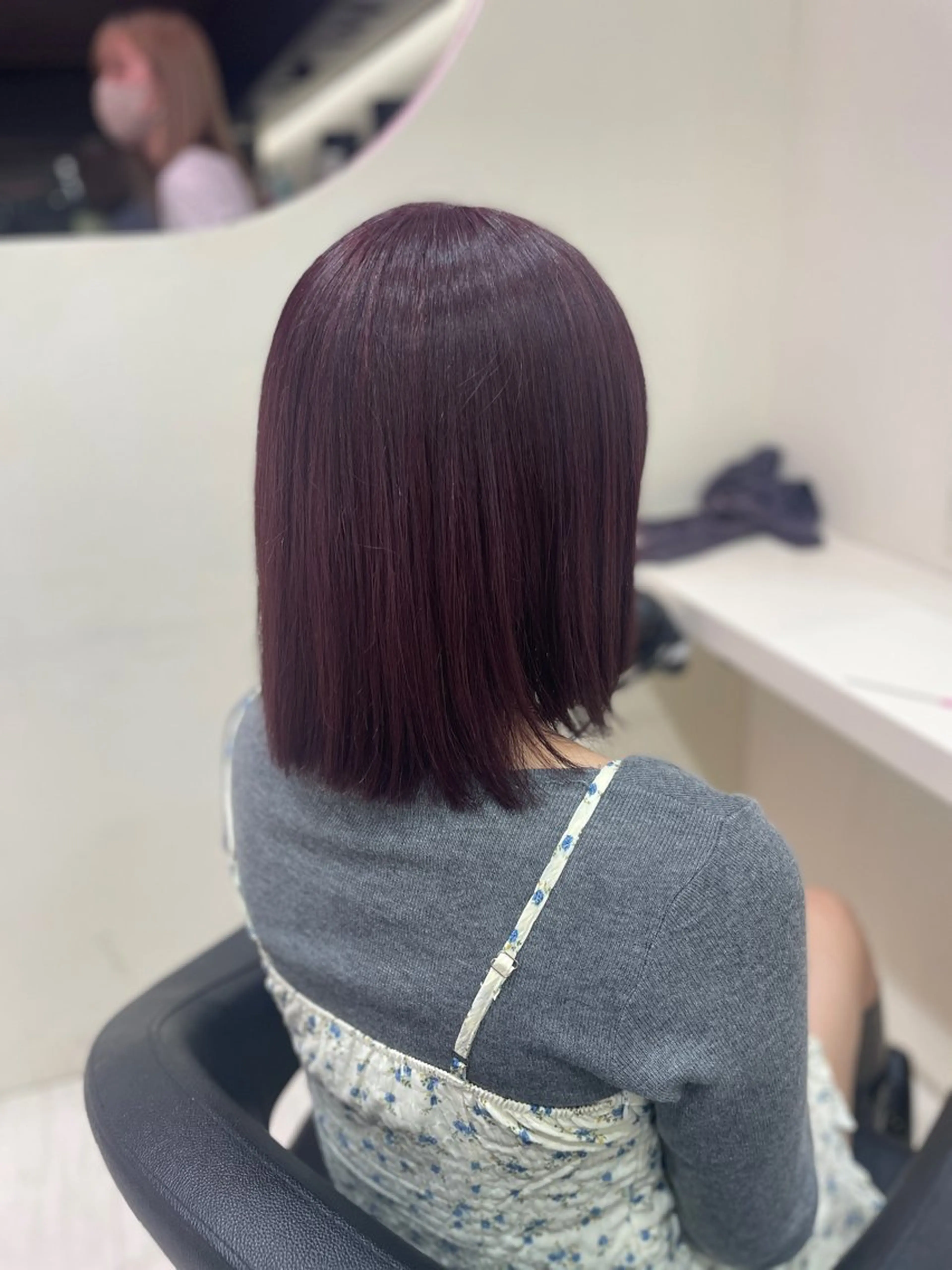 ミディアム ヘアカラー トリートメント ヘアセット 💗暖色カラー💗 ツヤ髪💗Mayaのヘアスタイル