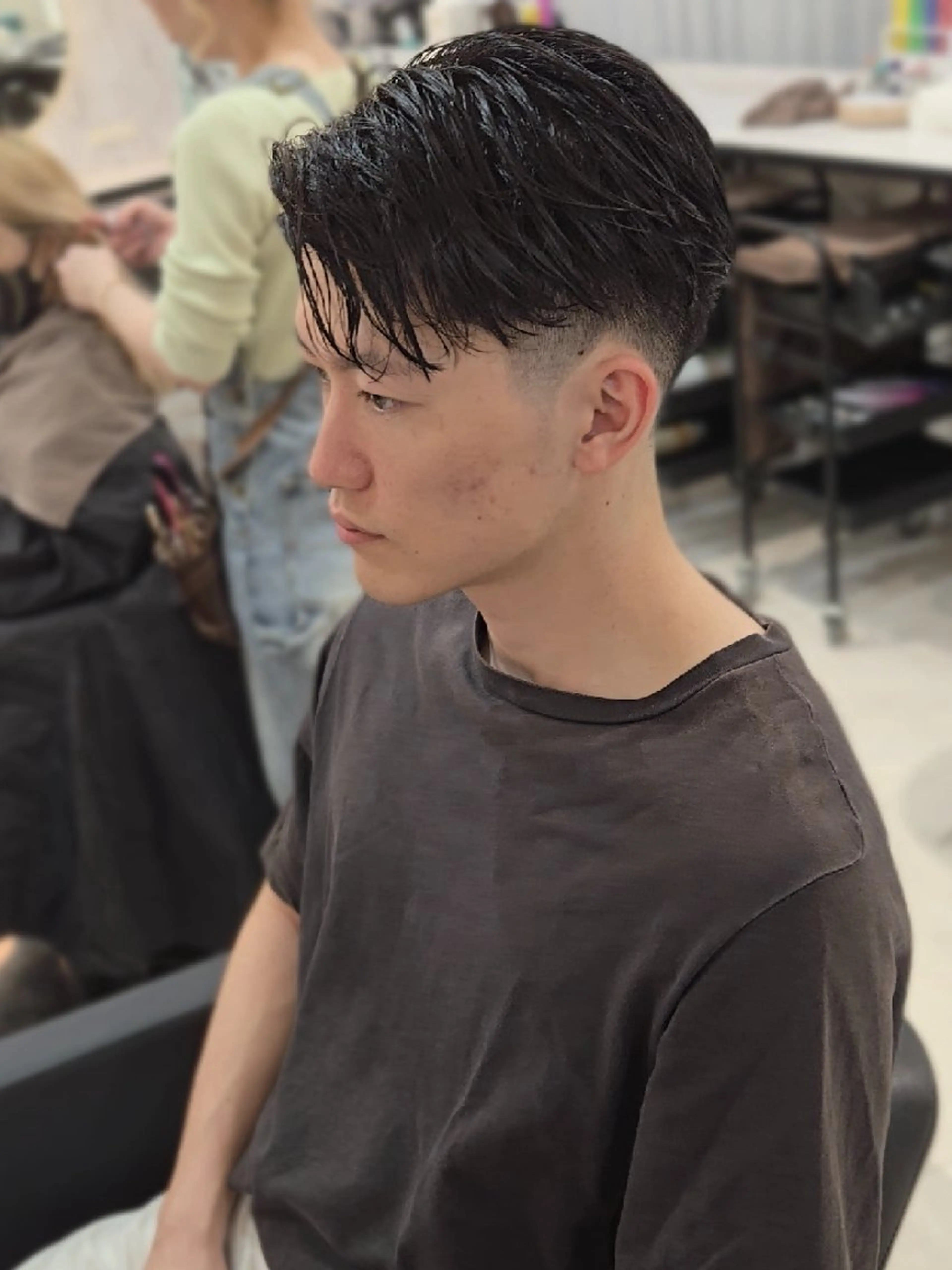 メンズ ミディアム カット ヘアセット Lapis 名古屋駅前店所属・LEN名古屋/パーマ メンズ特化美容師のヘアスタイル
