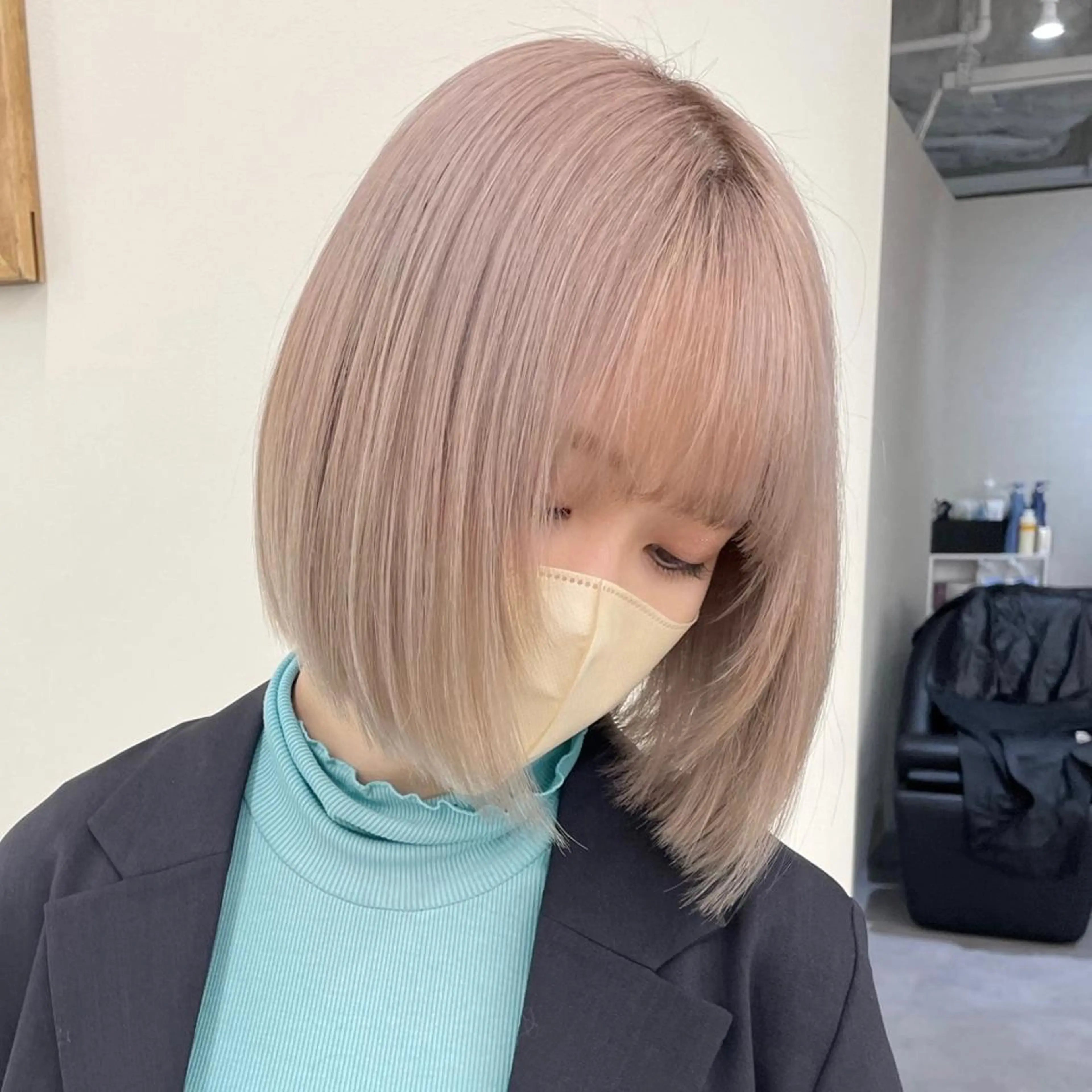 ショート カラー ヘアアレンジ mao透明感カラー 似合わせヘアメイクのヘアスタイル