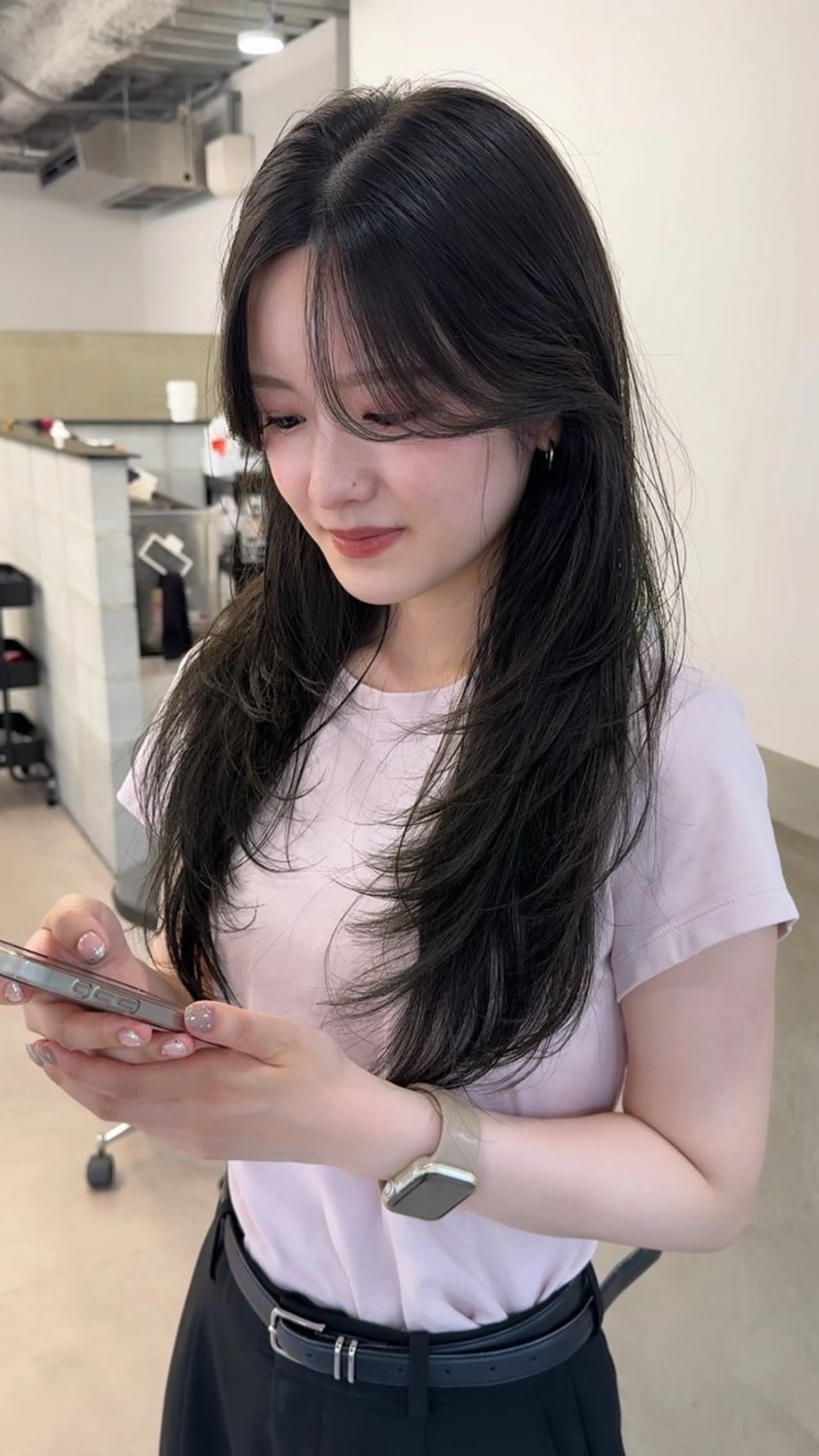 ロング ロングレイヤー レイヤーカット ロング 田中 叶太のヘアスタイル