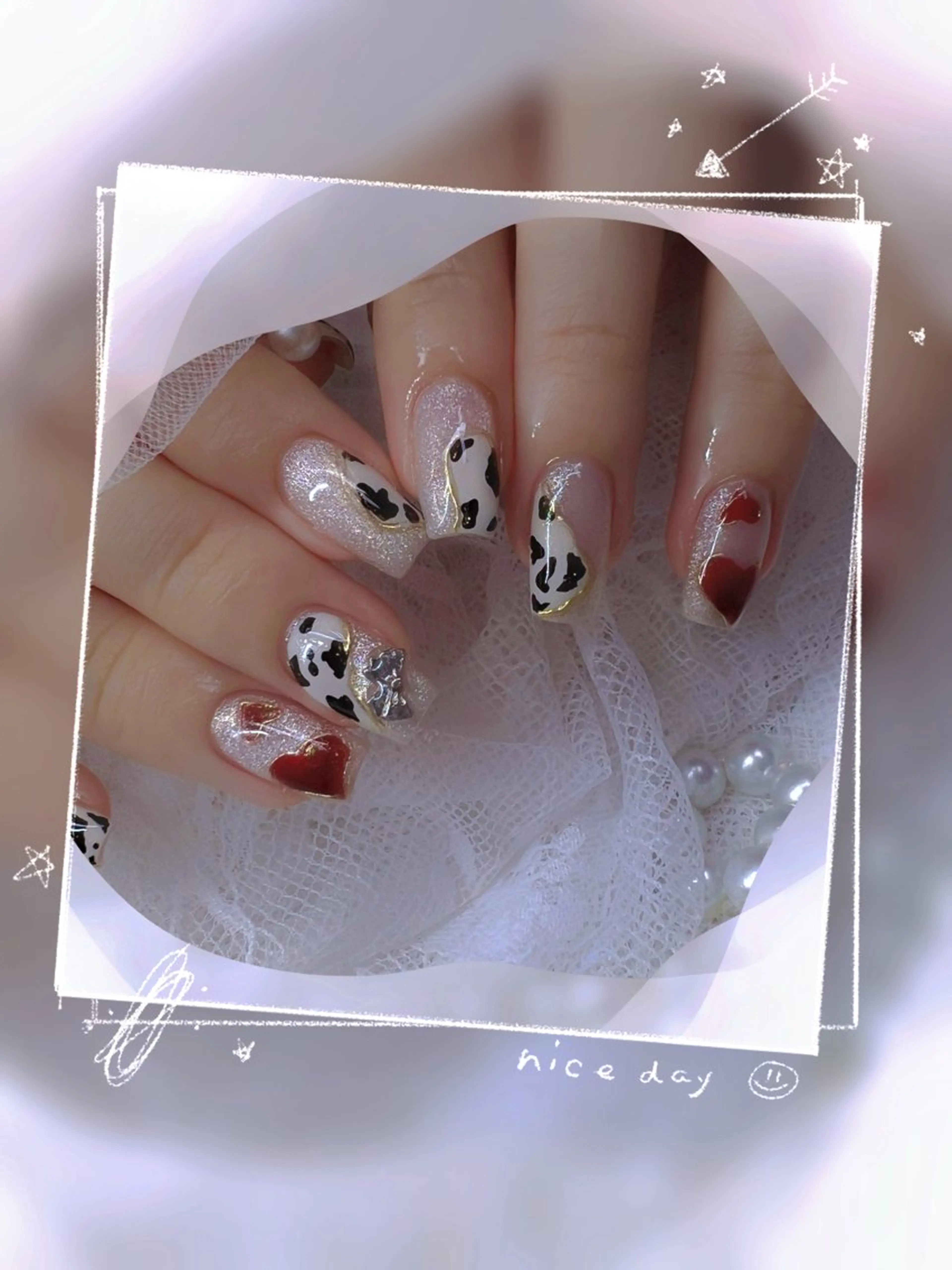 ネイル チークネイル フレンチネイル ガーリー ガラスフレンチ グラデーション ハンドネイル ハンドケア Chill Nailsalonのネイルデザイン