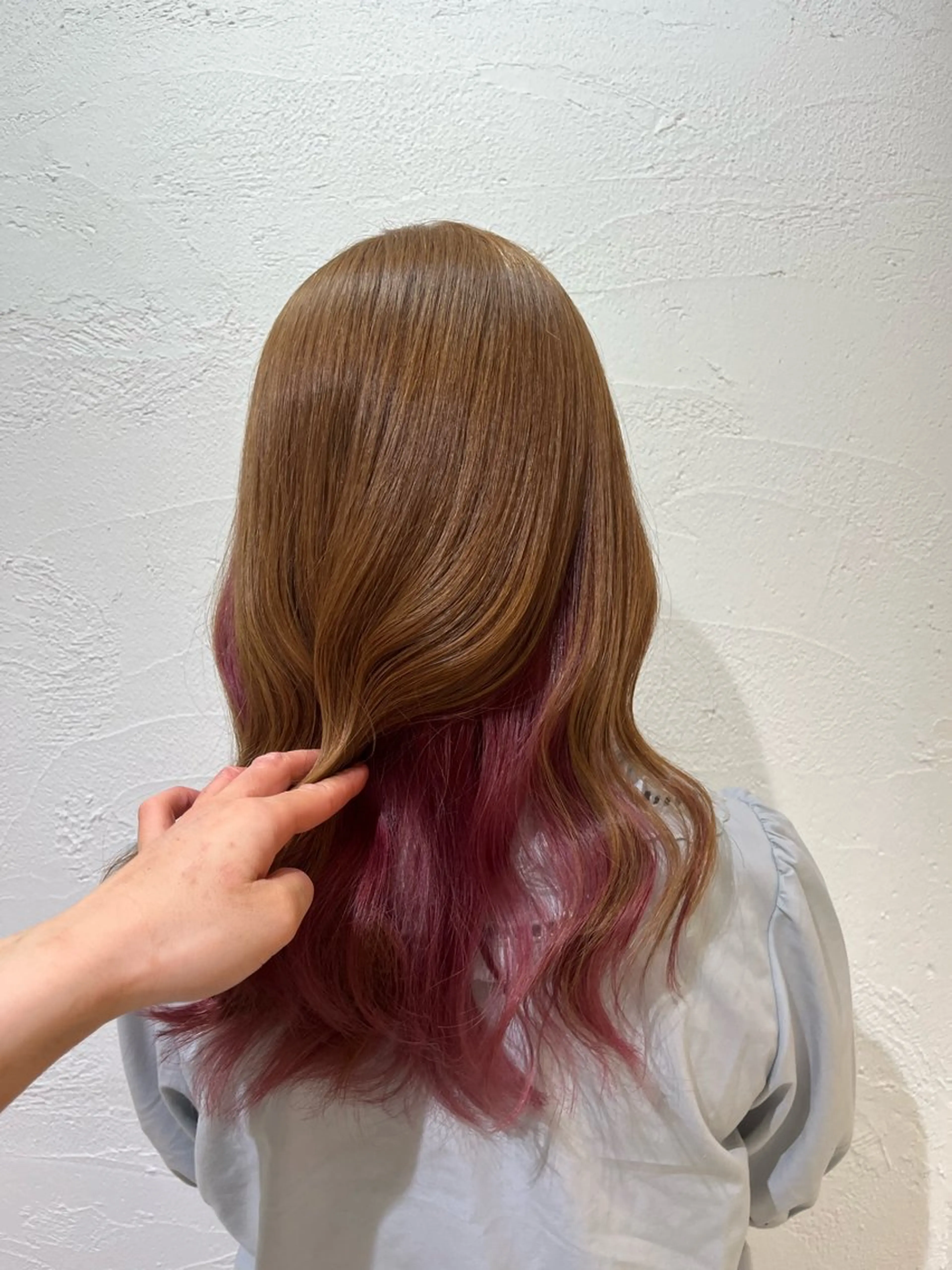 セミロング カラー ❤️ブリーチ暖色カ ラー❤️NAOのヘアスタイル