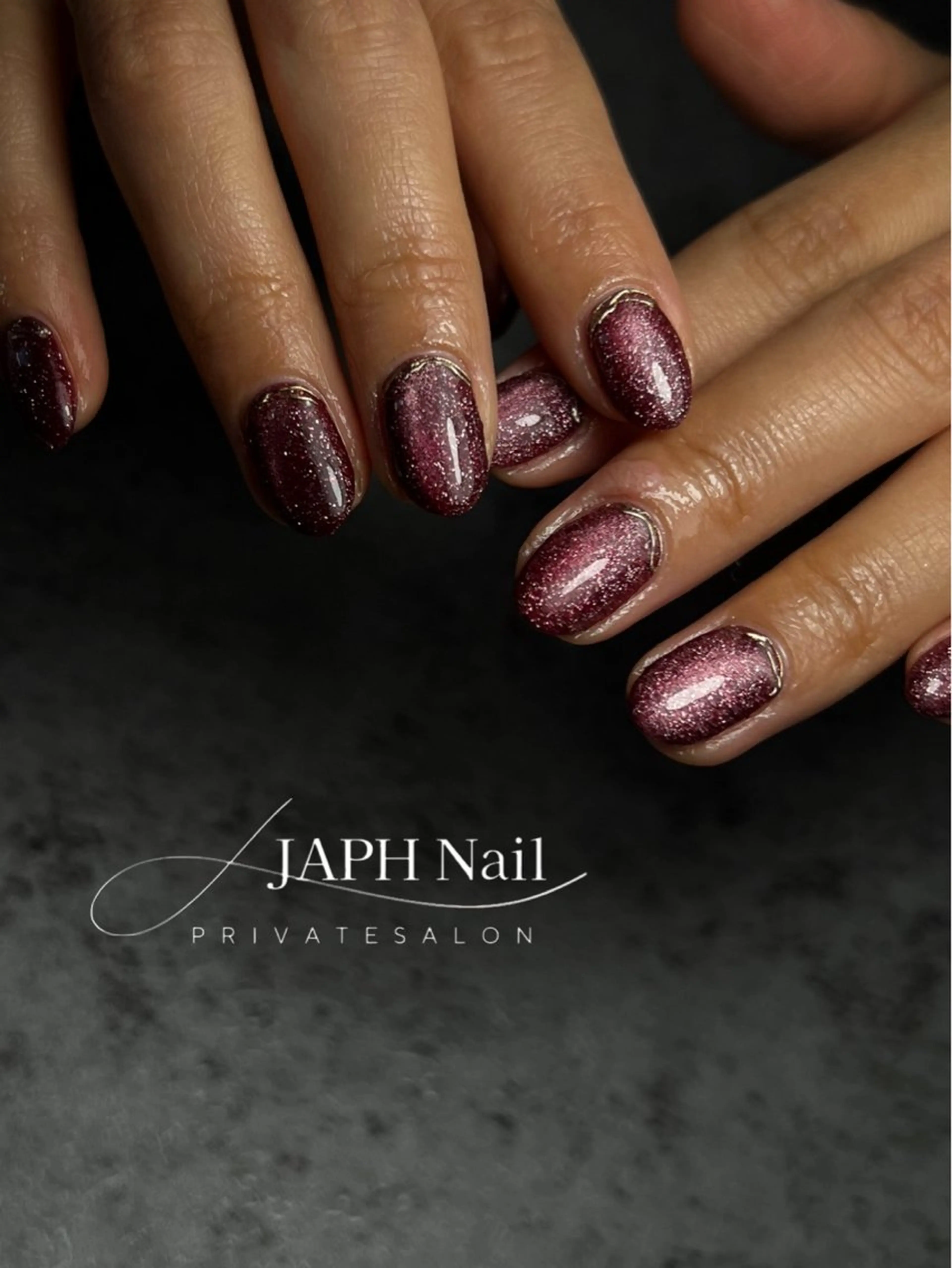 ネイル フラッシュネイル フレンチネイル キラキラネイル 韓国ネイル ミラーネイル NailSalon /JAPHのネイルデザイン