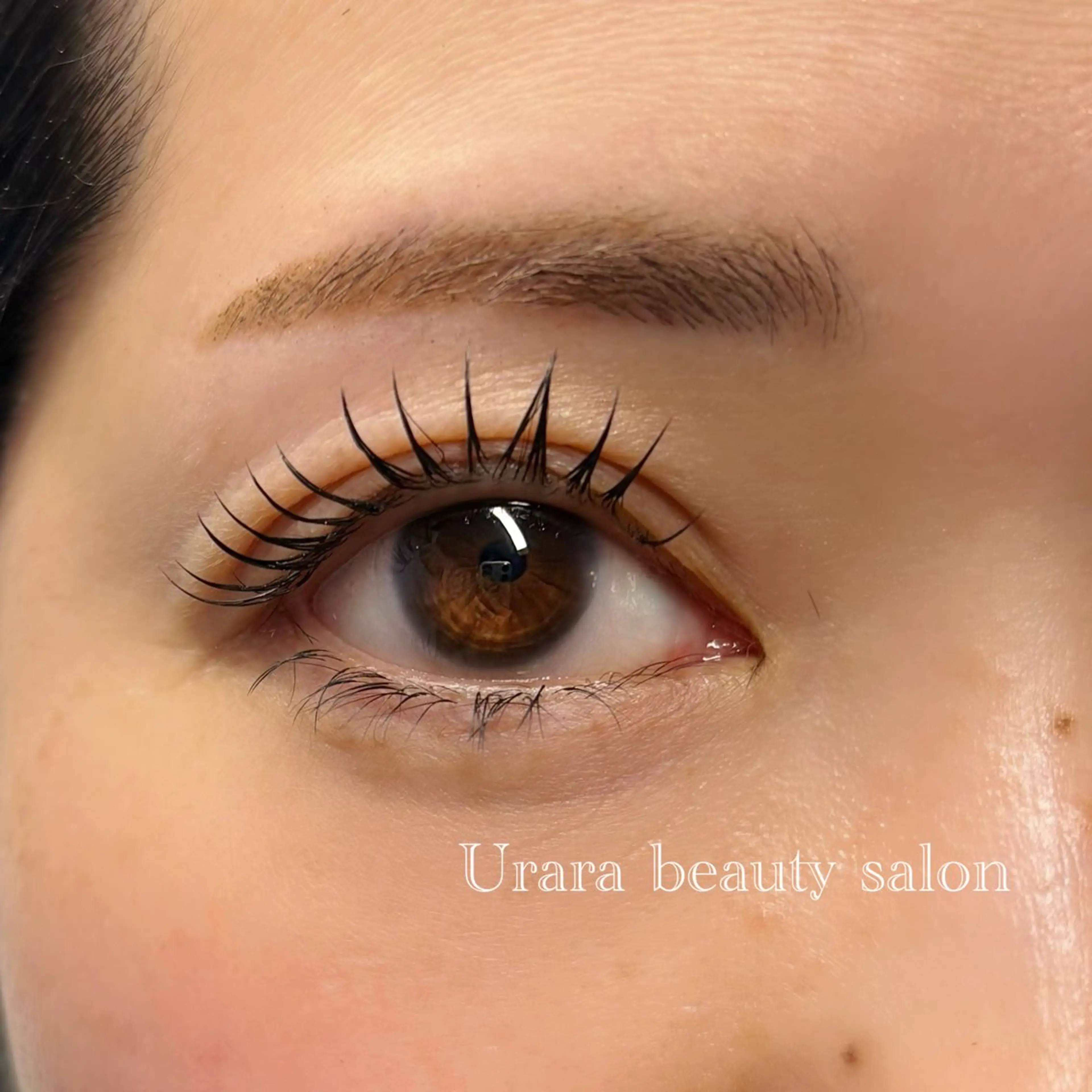 マツエク・マツパ パリジェンヌラッシュリフト まつげパーマ 一重×まつ毛パーマ マツエク Urara beauty salon所属・Urara KANAのマツエク・マツパデザイン
