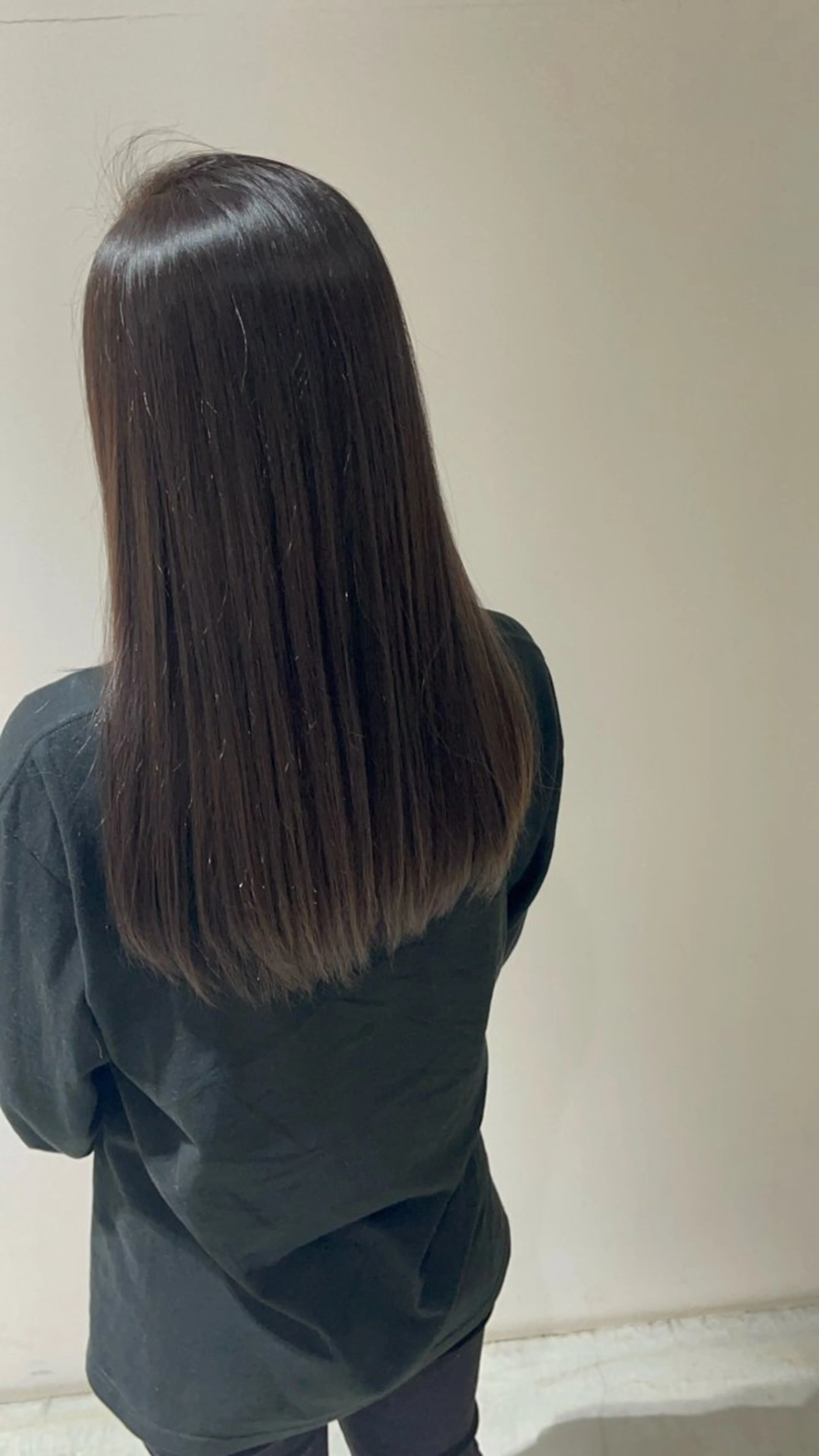 ロング カラー パーマ アッシュ アッシュブラウン ブラウンカラー ストレートパーマ Haruna ‪✂︎‬のヘアスタイル