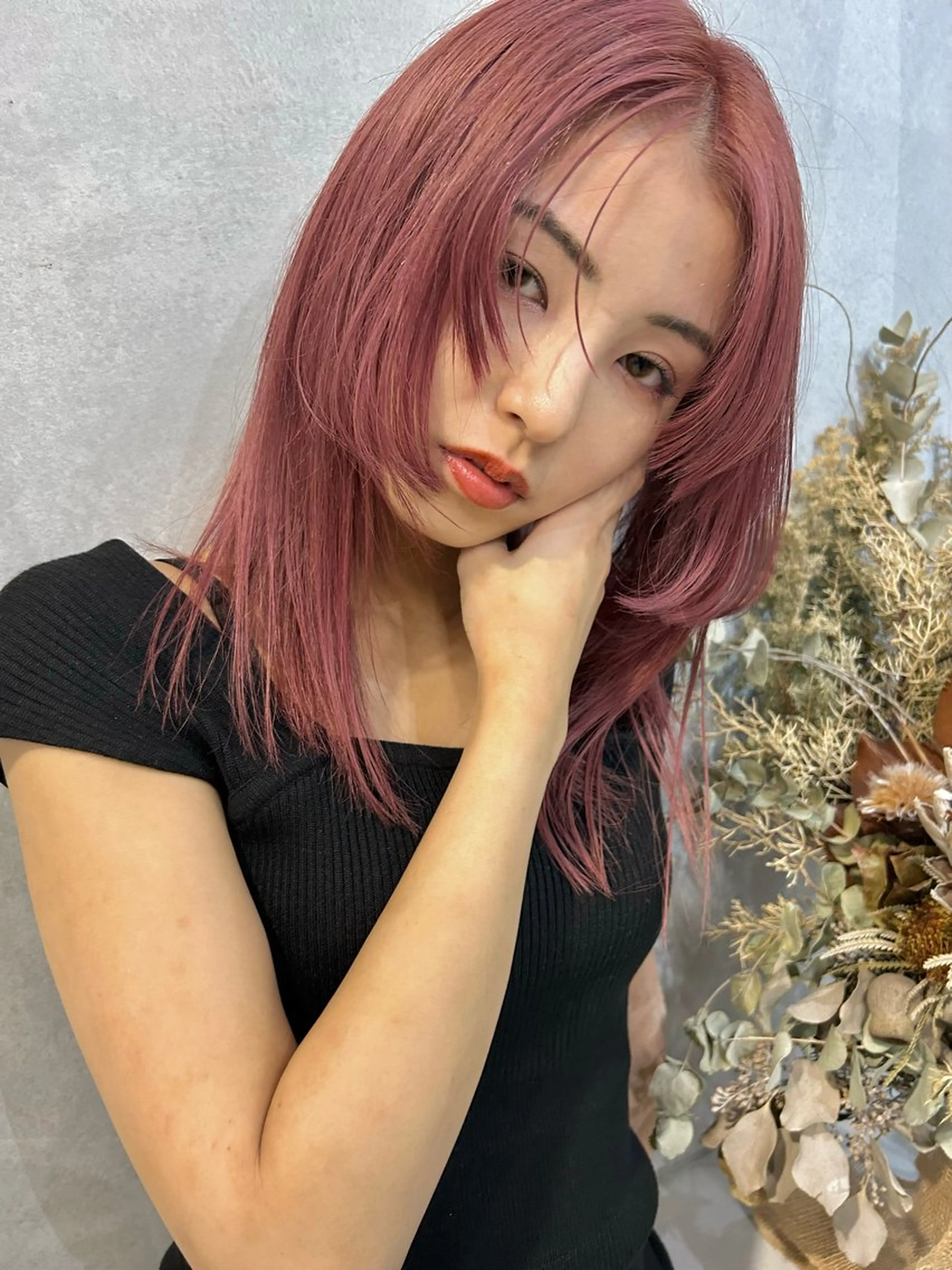 ロング カット ヘアカラー トリートメント ブリーチなしカラー ダブルカラーエクステのヘアスタイル