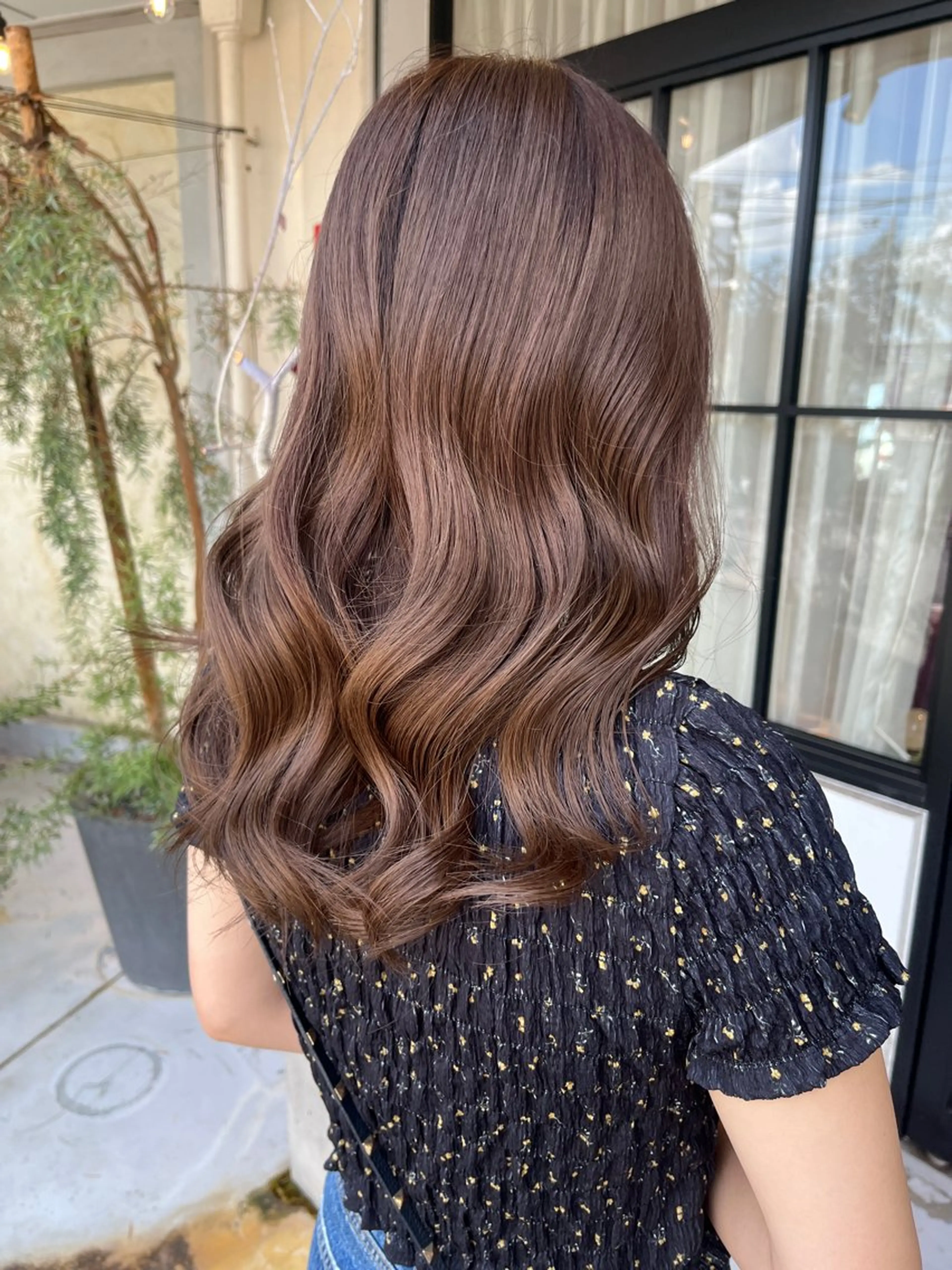 ロング ヘアカラー トリートメント 阪東 智春のヘアスタイル