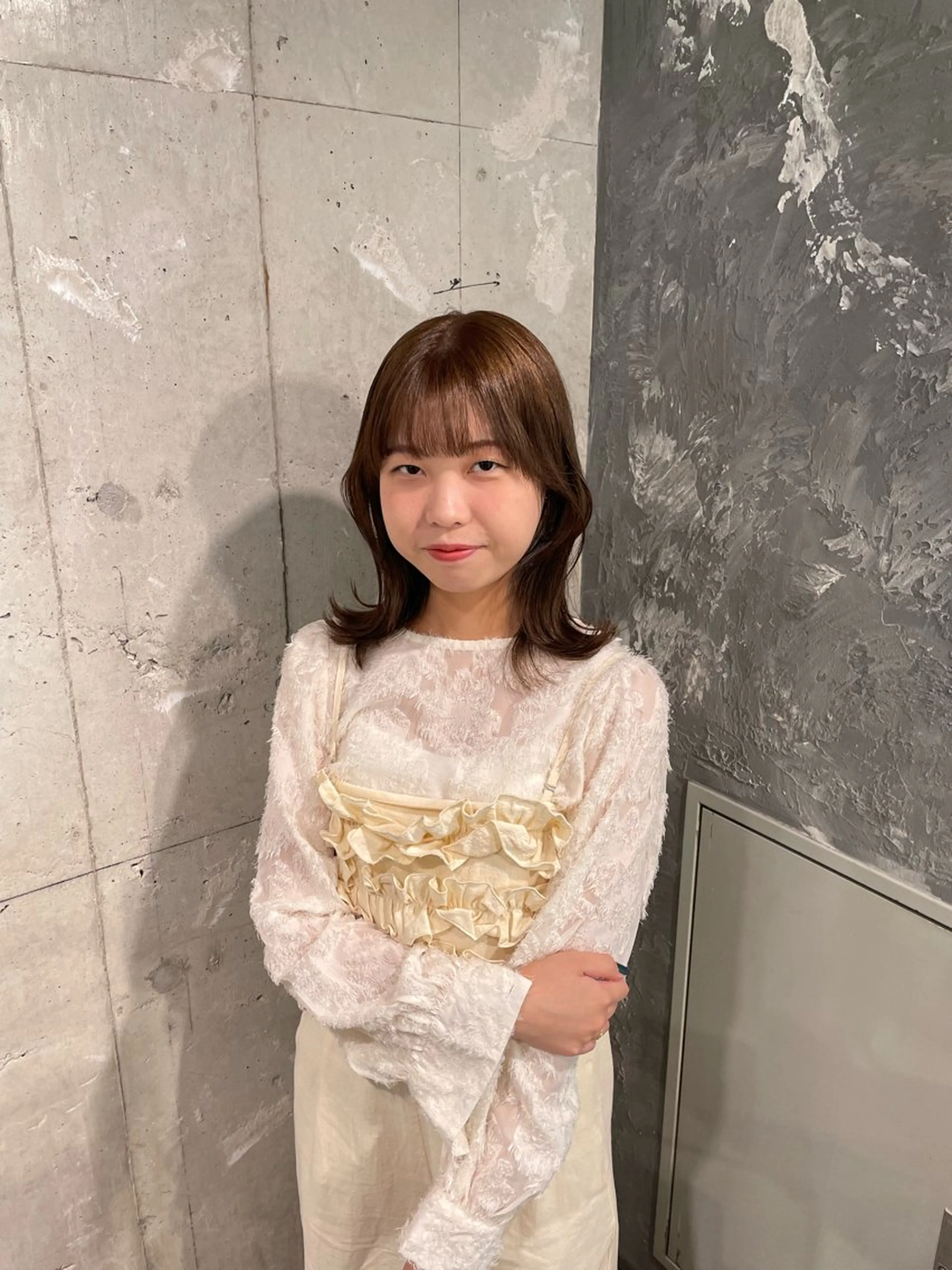 カラー カット ヘアカラー トリートメント 🤍韓国ヘア🤍透明 感ベージュ/まりんのヘアスタイル