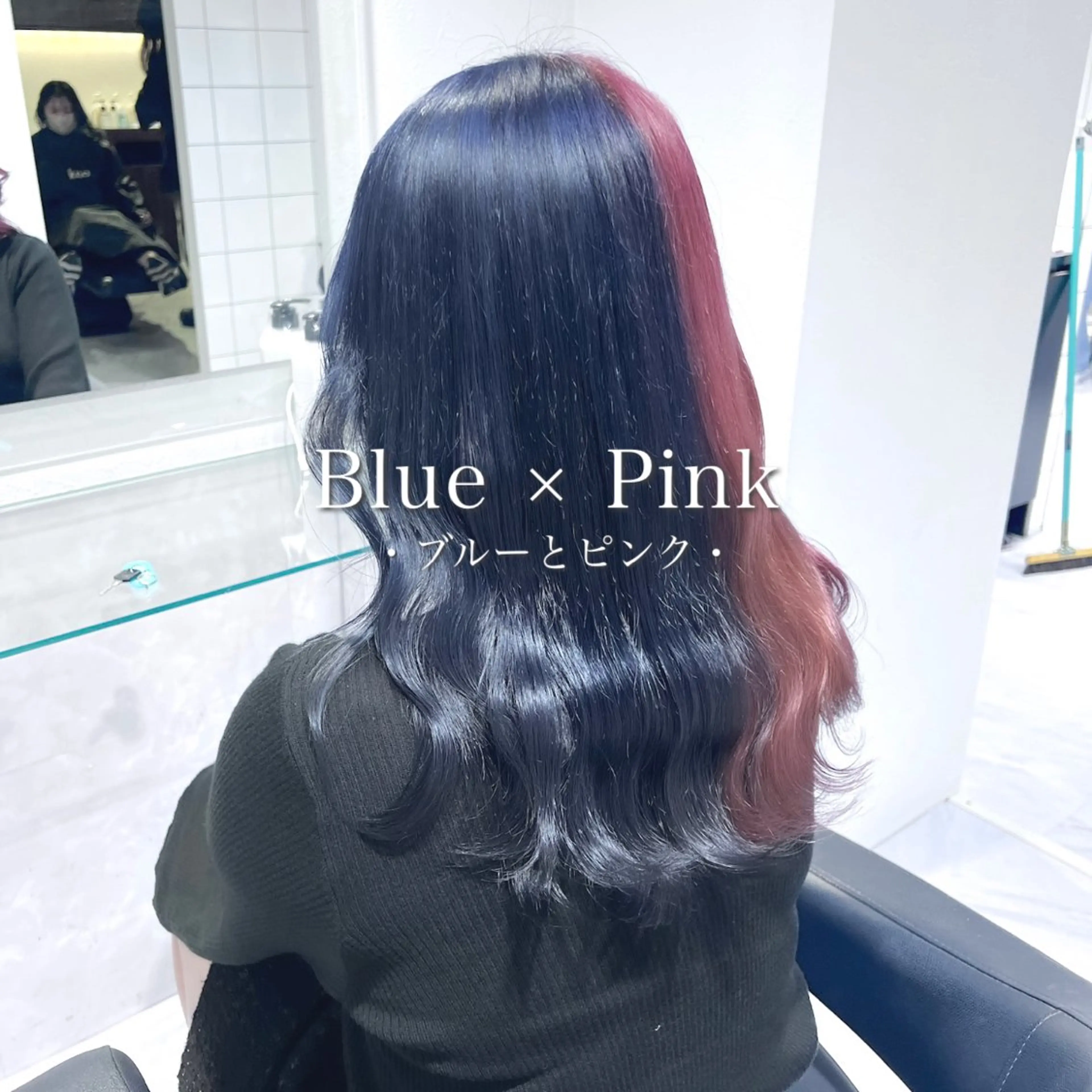 セミロング カラー ヘアアレンジ メンズ 透明感カラー デザインカラー ダブルカラー 髪質改善 🦋重くない暗髪🦋 Hana🦋のヘアスタイル