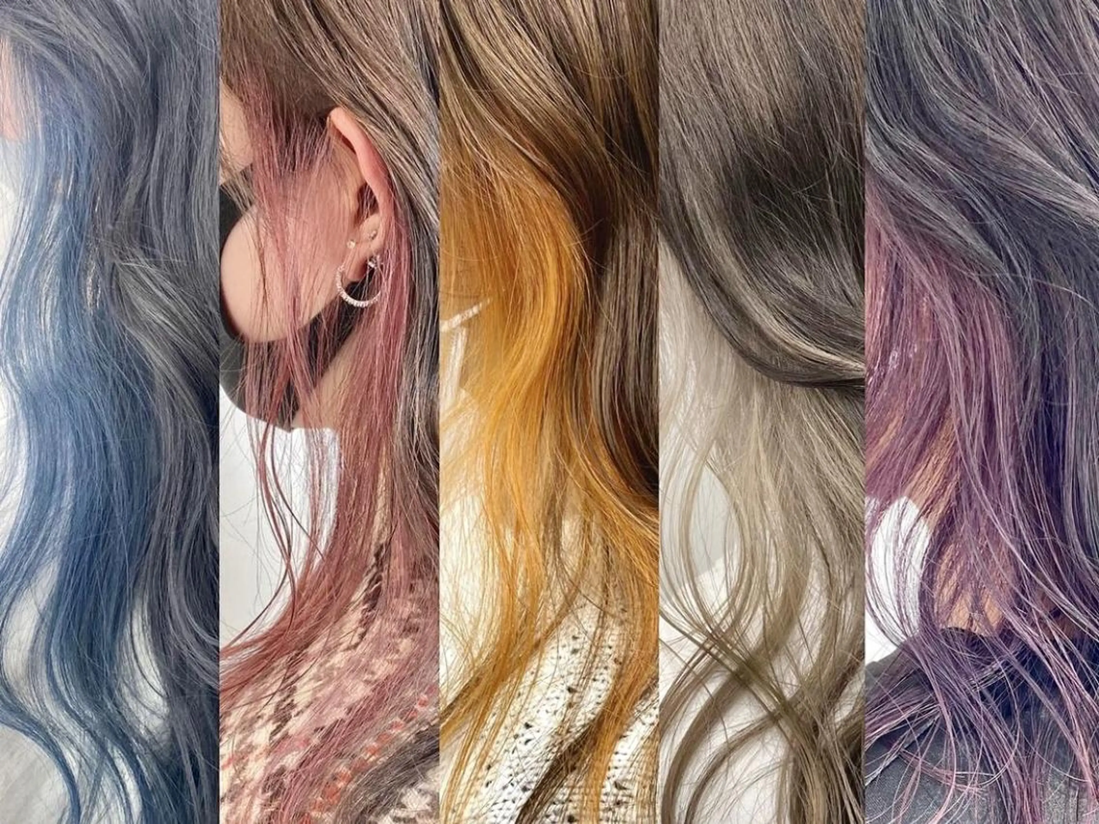ミディアム ヘアアレンジ パーマ カラー バレイヤージュ イヤリングカラー グラデーションカラー ハイライトカラー インナーカラー 一人一人の輝きを 心を込めてのヘアスタイル