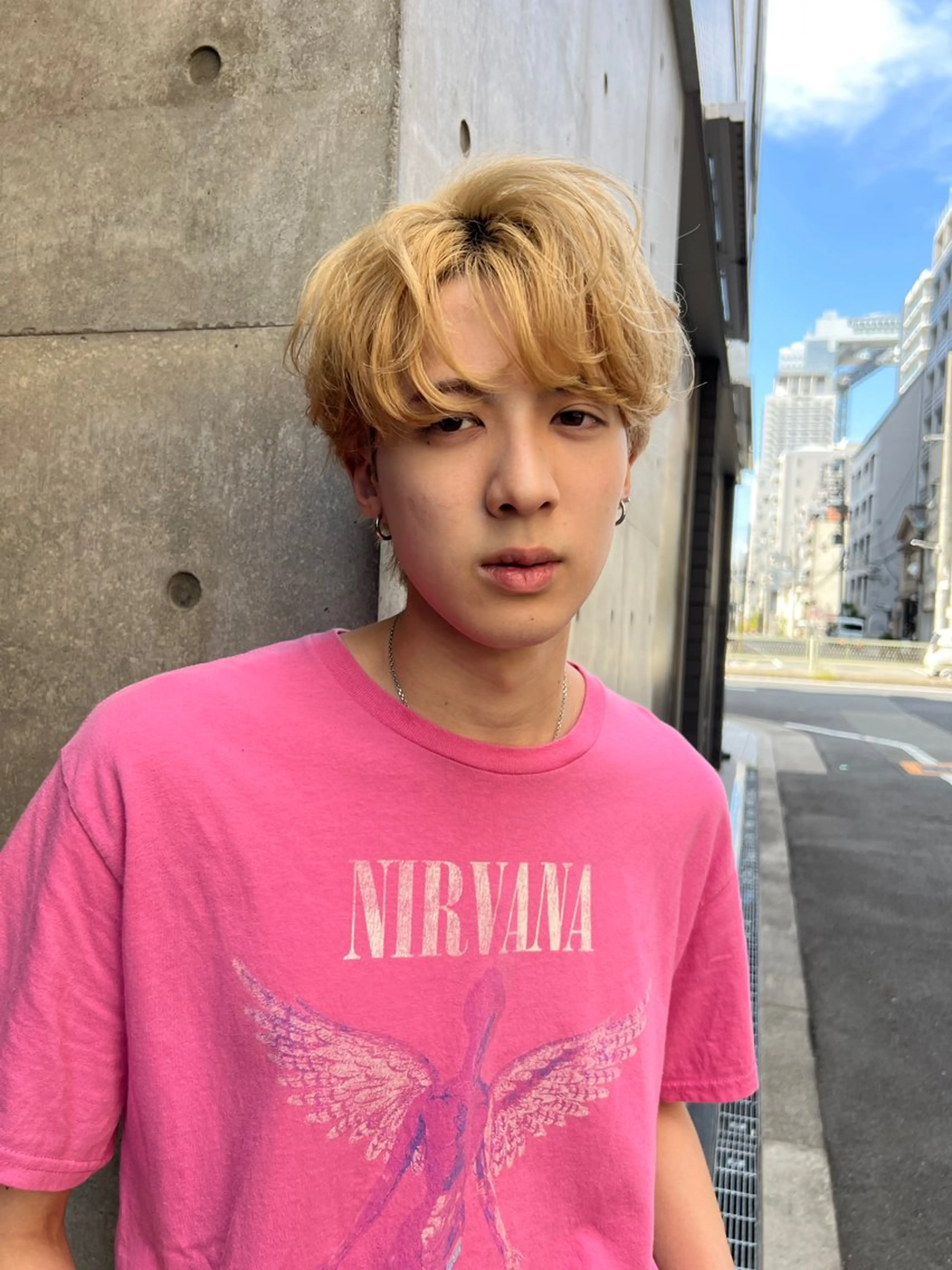 ショート カラー メンズ マッシュ ブロンド カット ヘアカラー 大阪メンズハイトーン /スパイキー/RAIのヘアスタイル