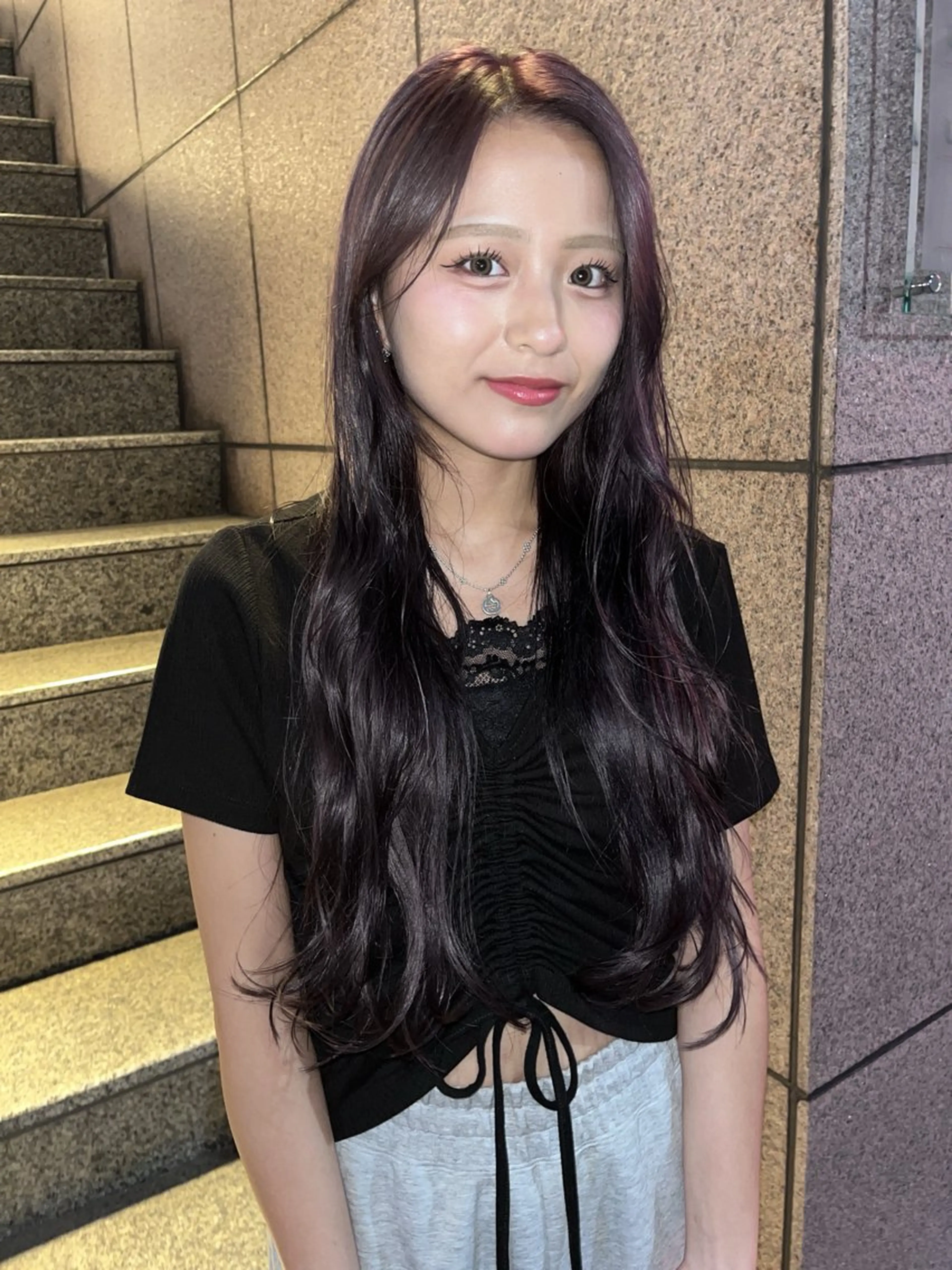 ロング カラー カット ヘアカラー トリートメント スッと馴染むヘア /ヨシダトモキのヘアスタイル