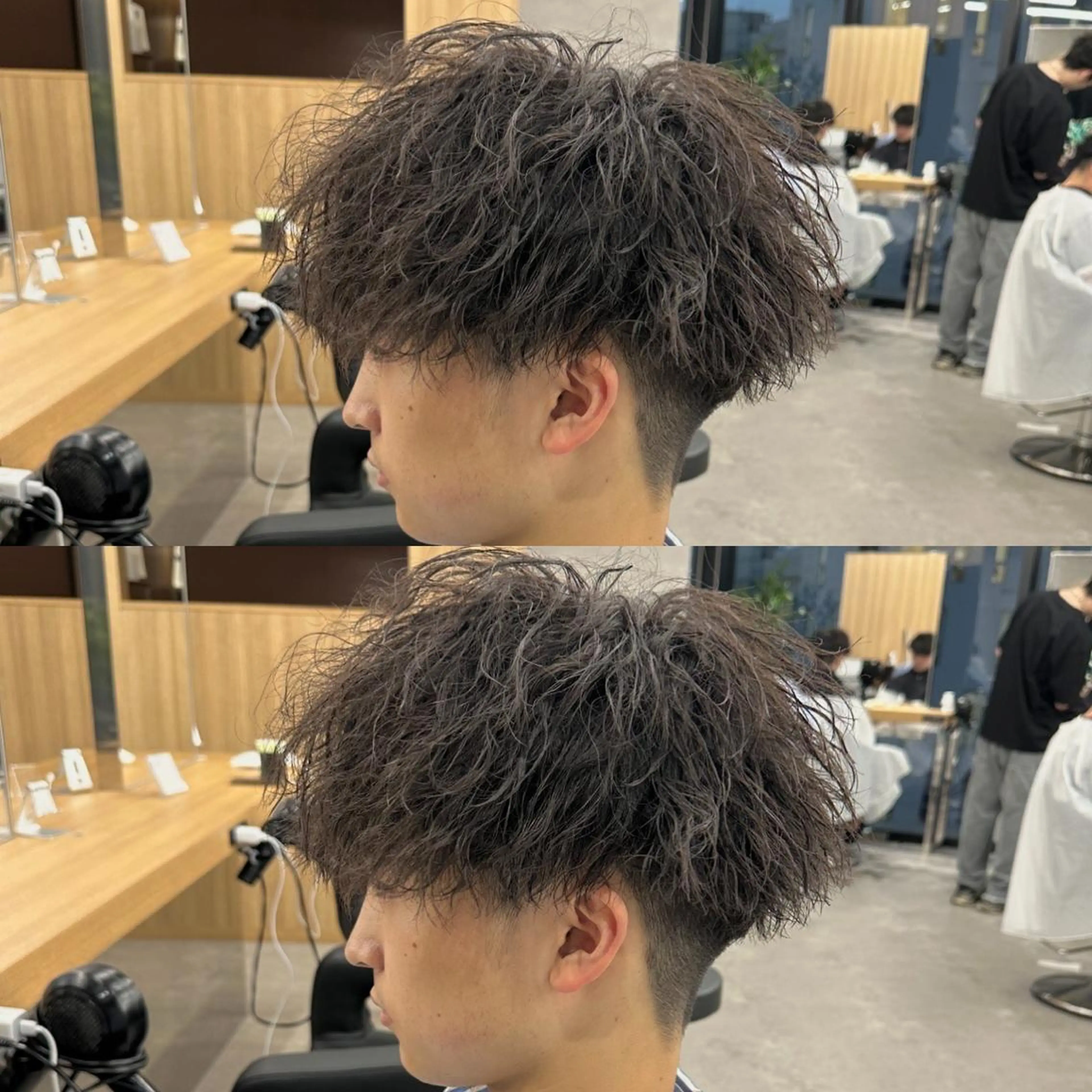 ショート カラー パーマ メンズ 渋谷駅から徒歩1分 BLUCKメンズヘアのヘアスタイル