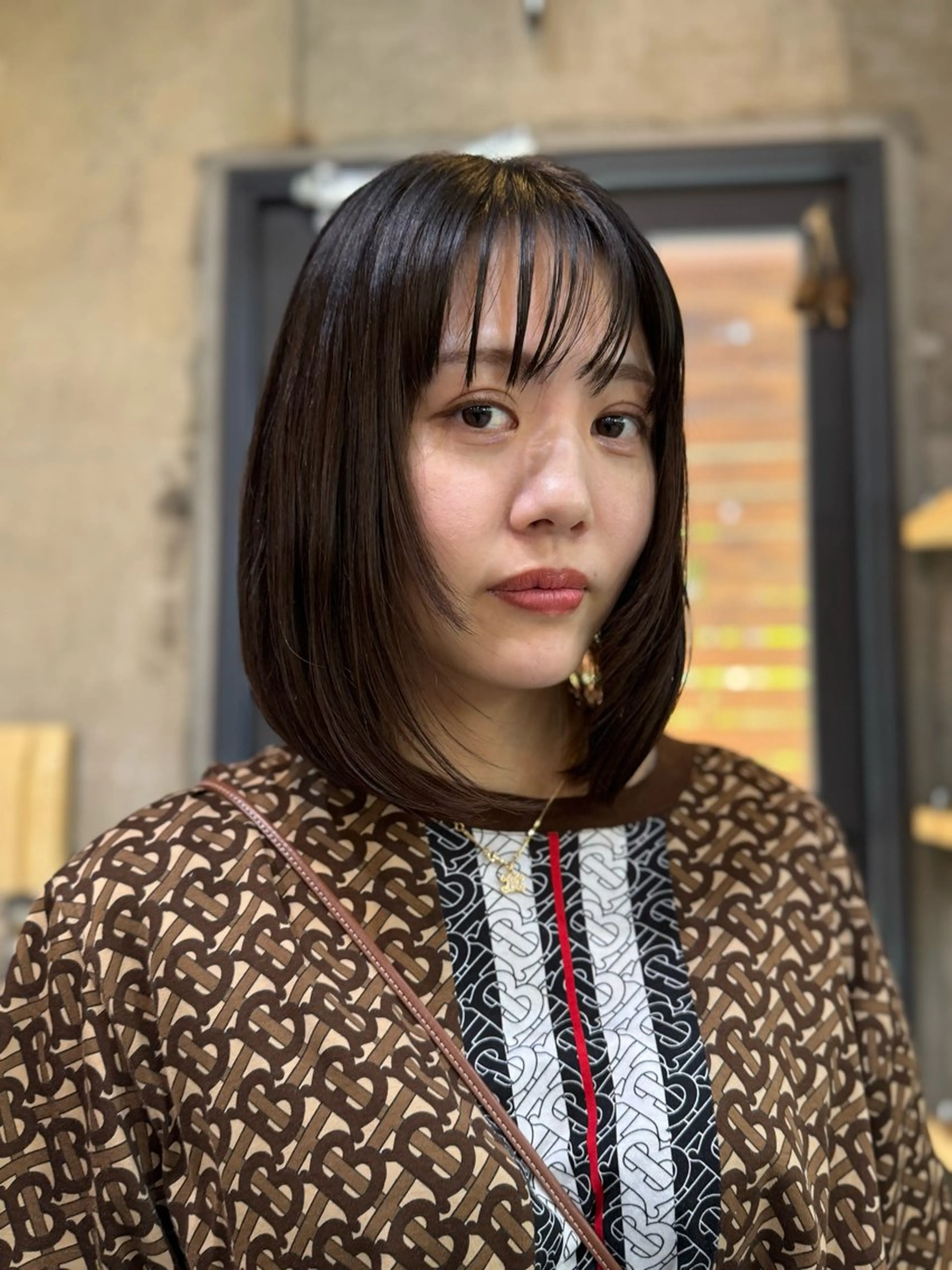 ミディアム パーマ パーマ 井出 海月のヘアスタイル