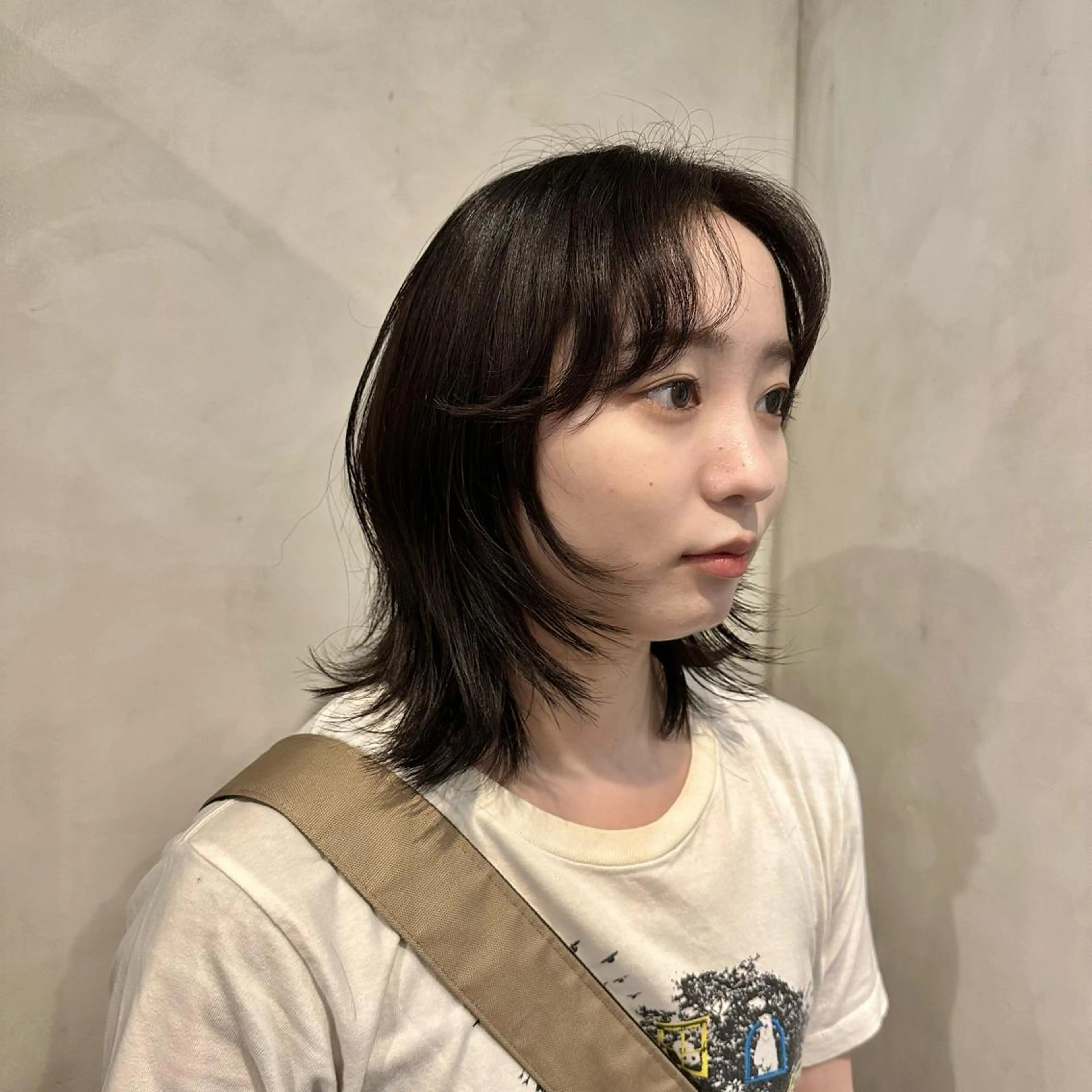 ミディアム ボブ 似合わせカット ウルフカット カット Aust hair Stella新宿所属・Yuki☺︎パーマ レイヤーカットウルフのヘアスタイル