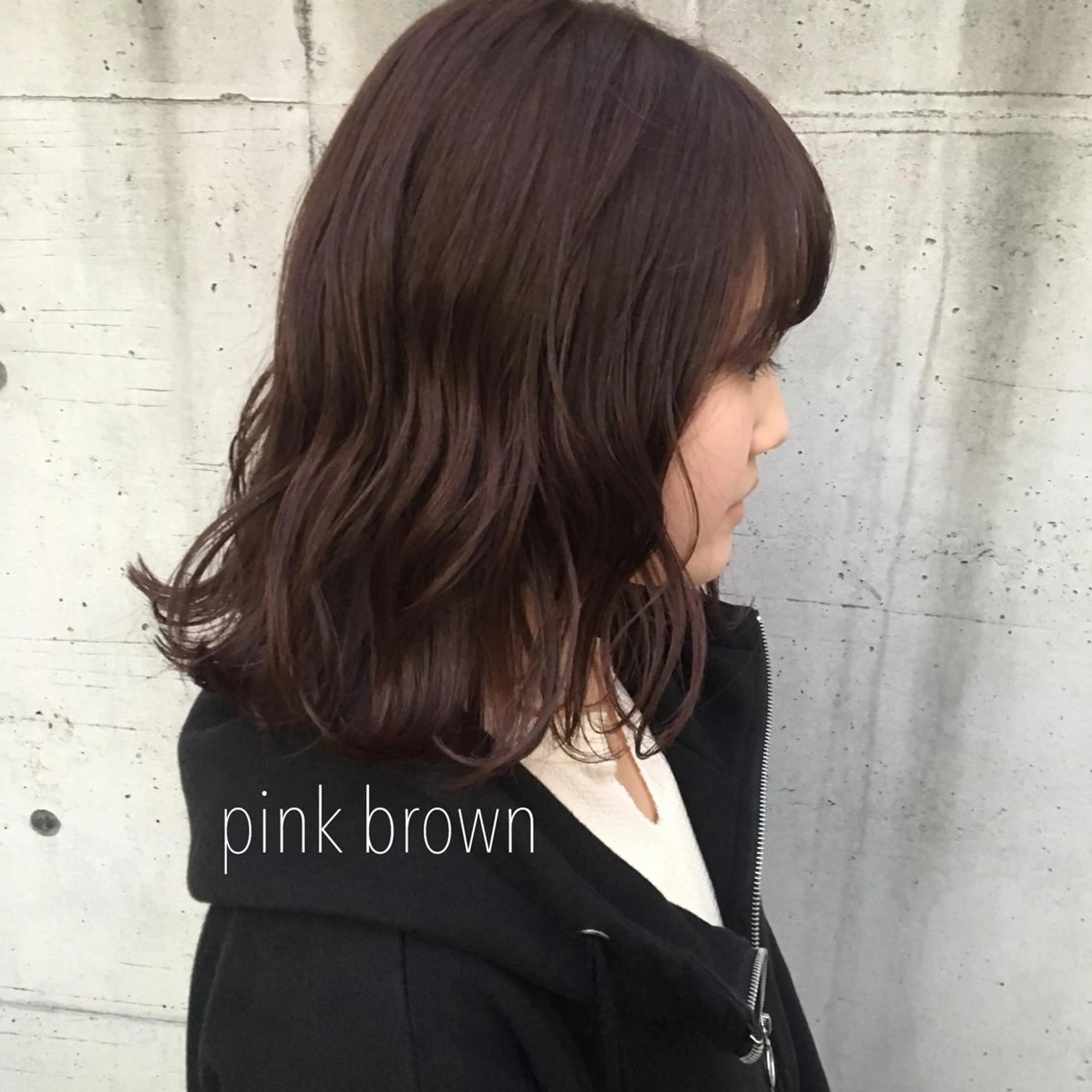 ミディアム カラー ピンクカラー emme MIHO♡のヘアスタイル