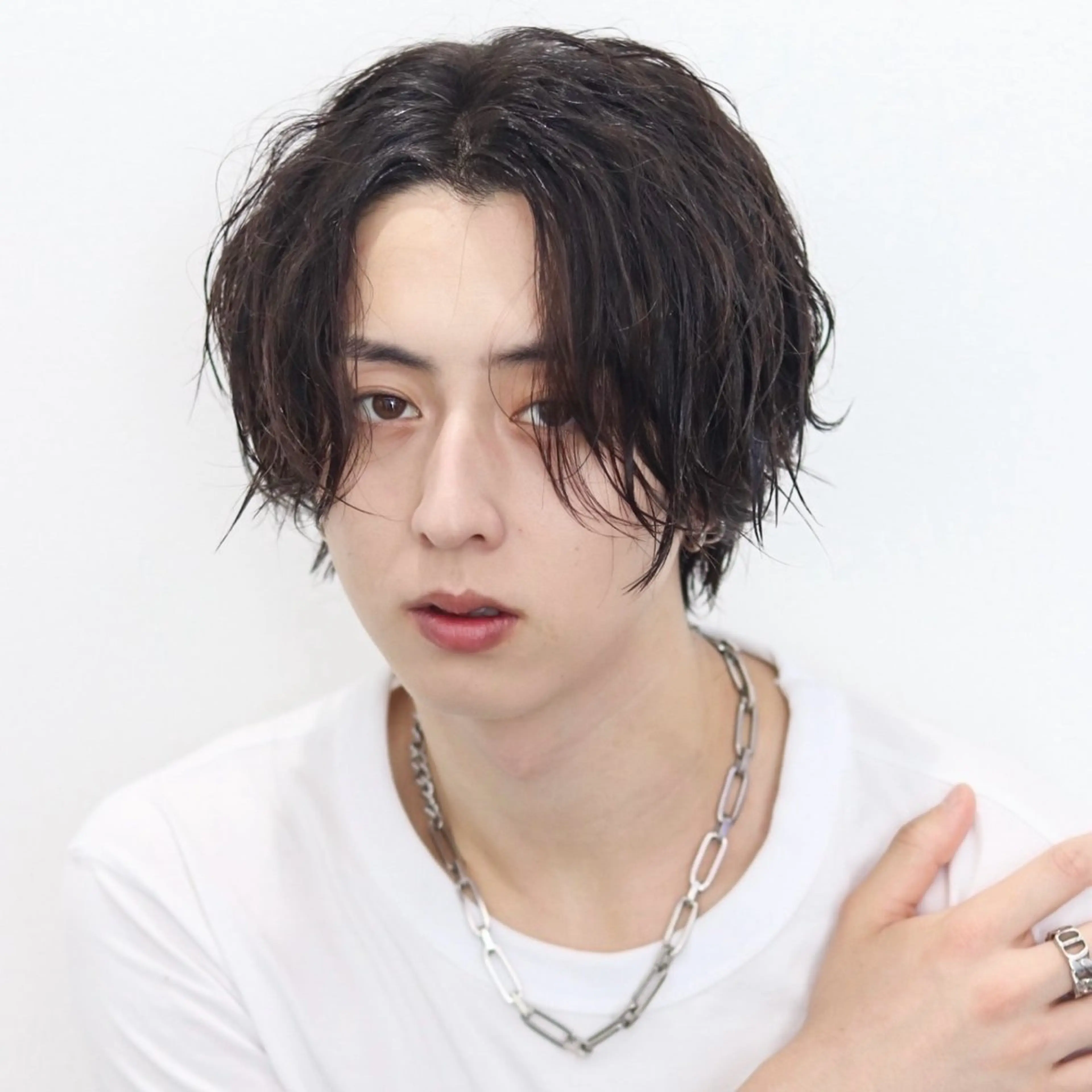 ミディアム カラー パーマ メンズ カット トリートメント シースルーマッシュ/ メンズ/KYOHEIのヘアスタイル