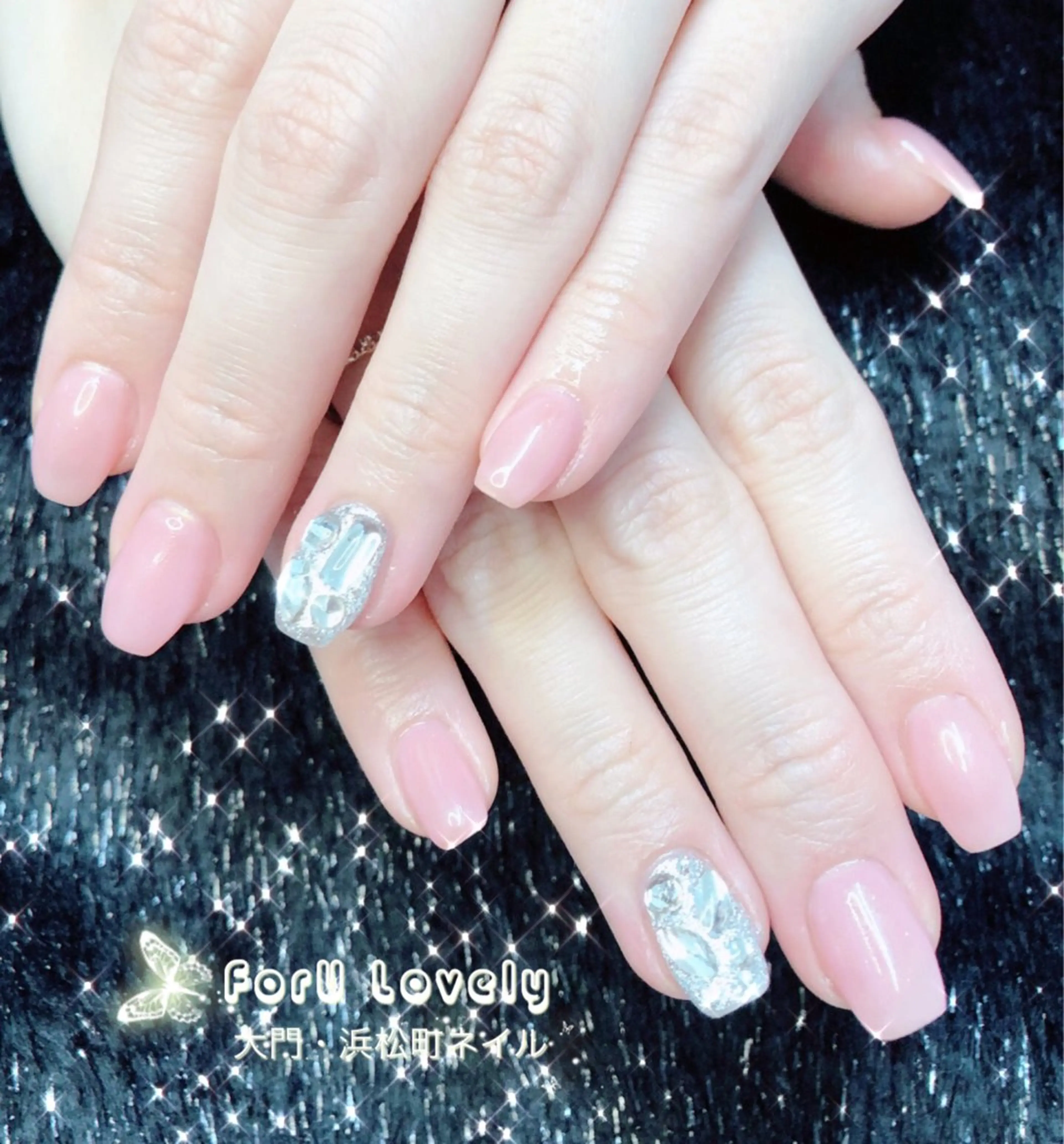 ネイル フットネイル フレンチネイル ジェルネイル ガラスフレンチ 韓国ネイル ハンドネイル ハンドケア 大門浜松町 ネイルのネイルデザイン