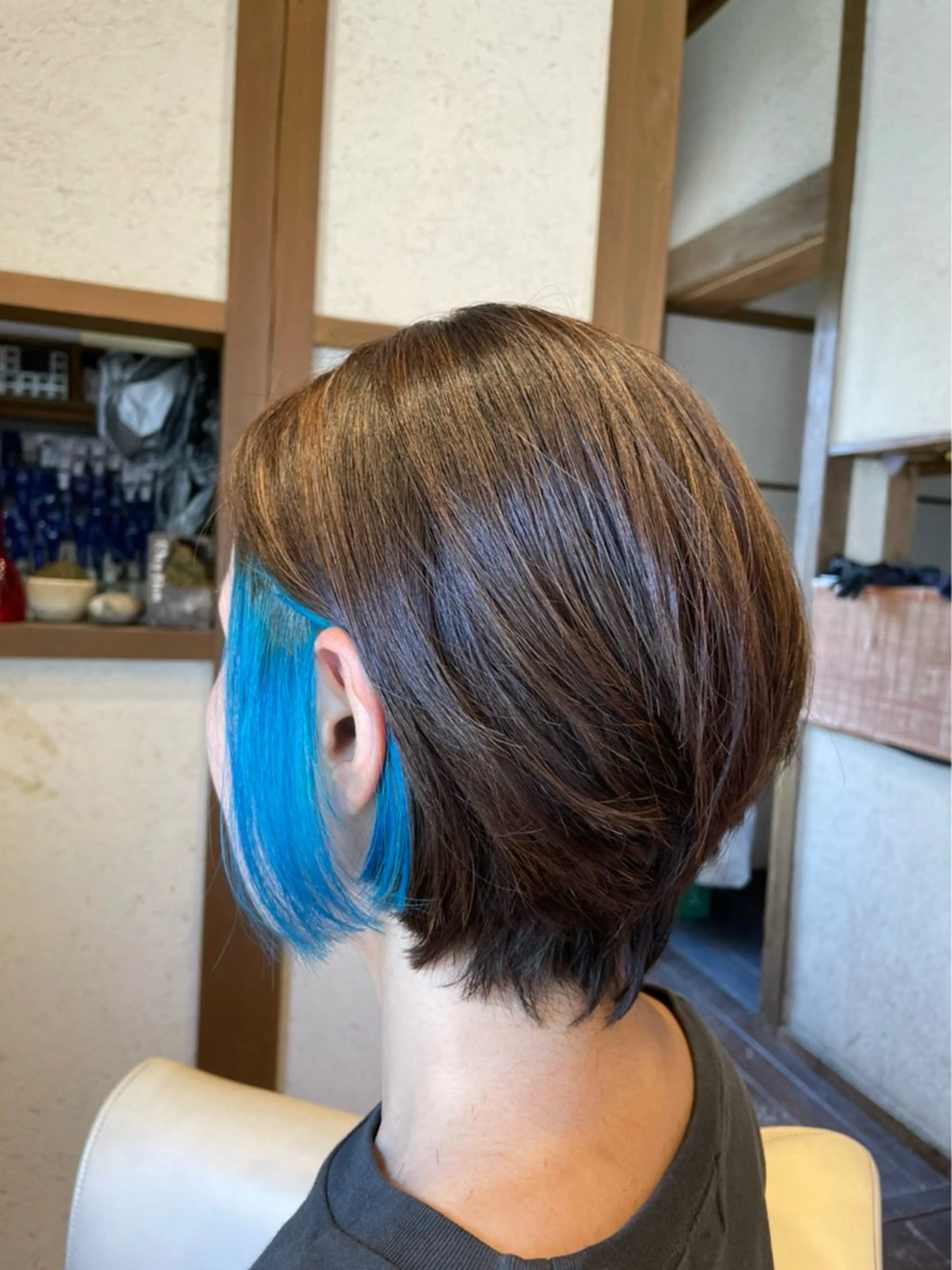 ショート カラー アクアカラー ブルーカラー インナーカラー りずむヘアデザイン所属・Rhythm / RYOMAのヘアスタイル