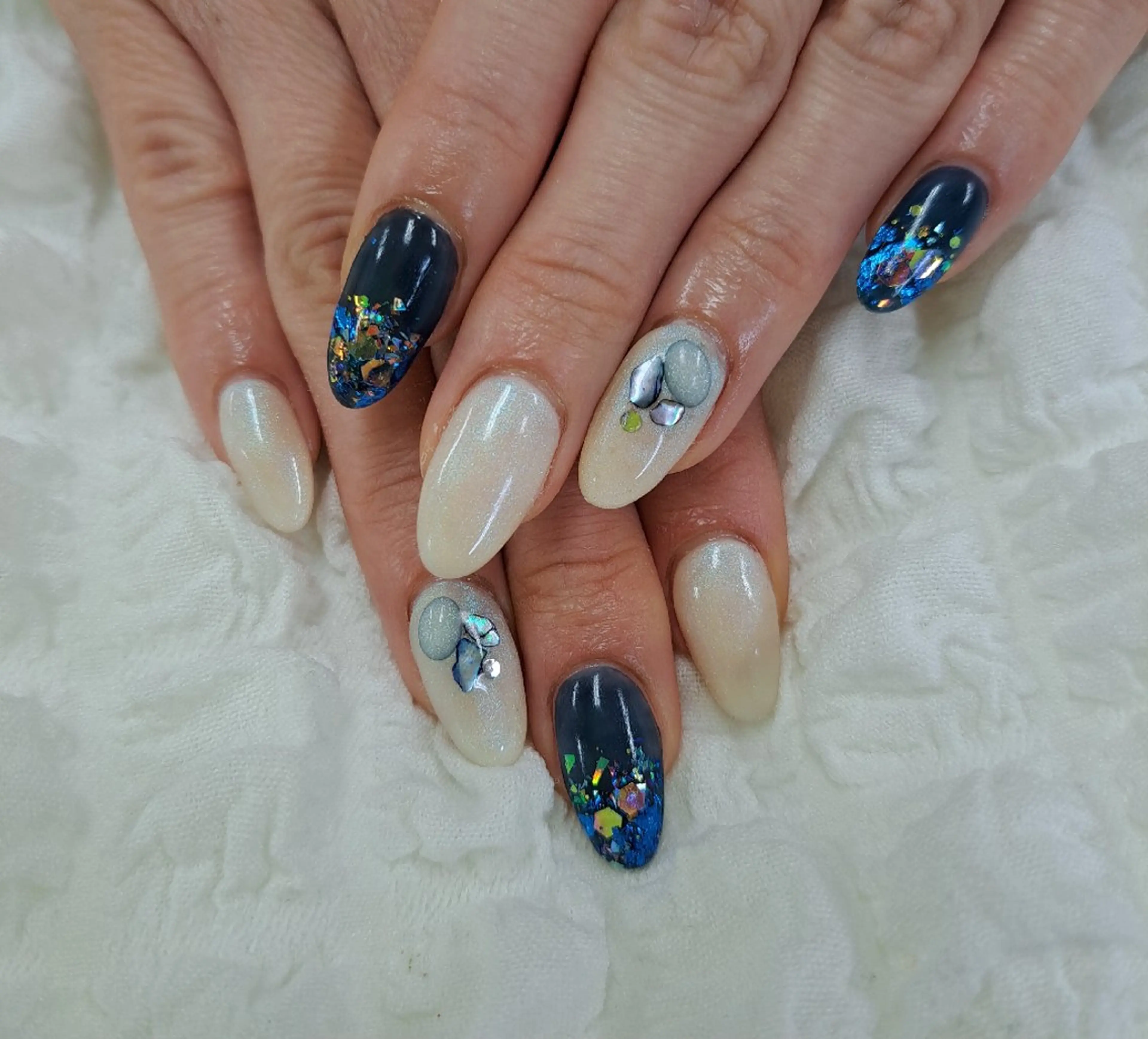 ネイル チークネイル フレンチネイル ジェルネイル ガーリー ハート 河野ちえ (雑誌掲載サロン)のネイルデザイン