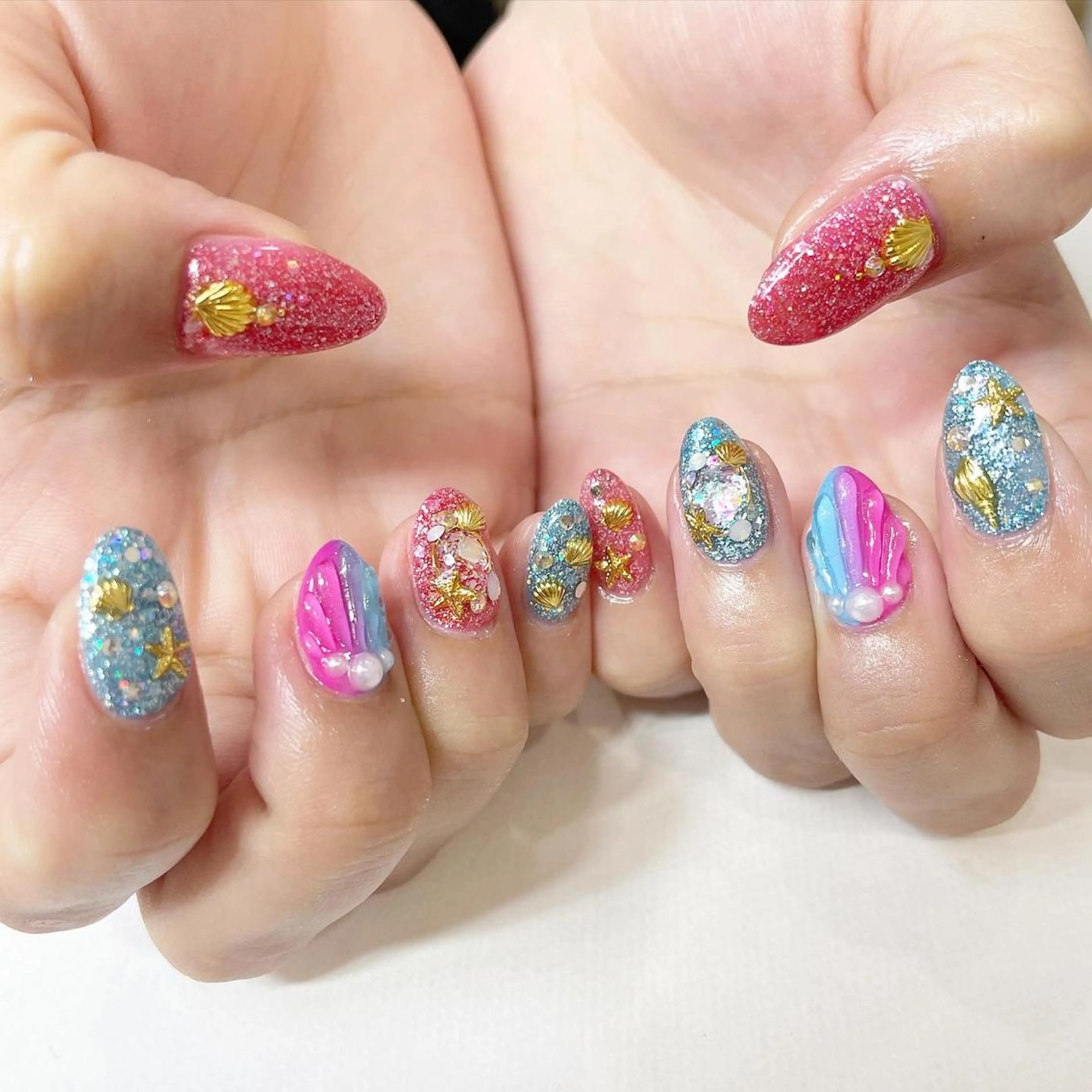 ネイル 夏ネイル ハンドネイル Minaminail やり放題ネイル🍓のネイルデザイン