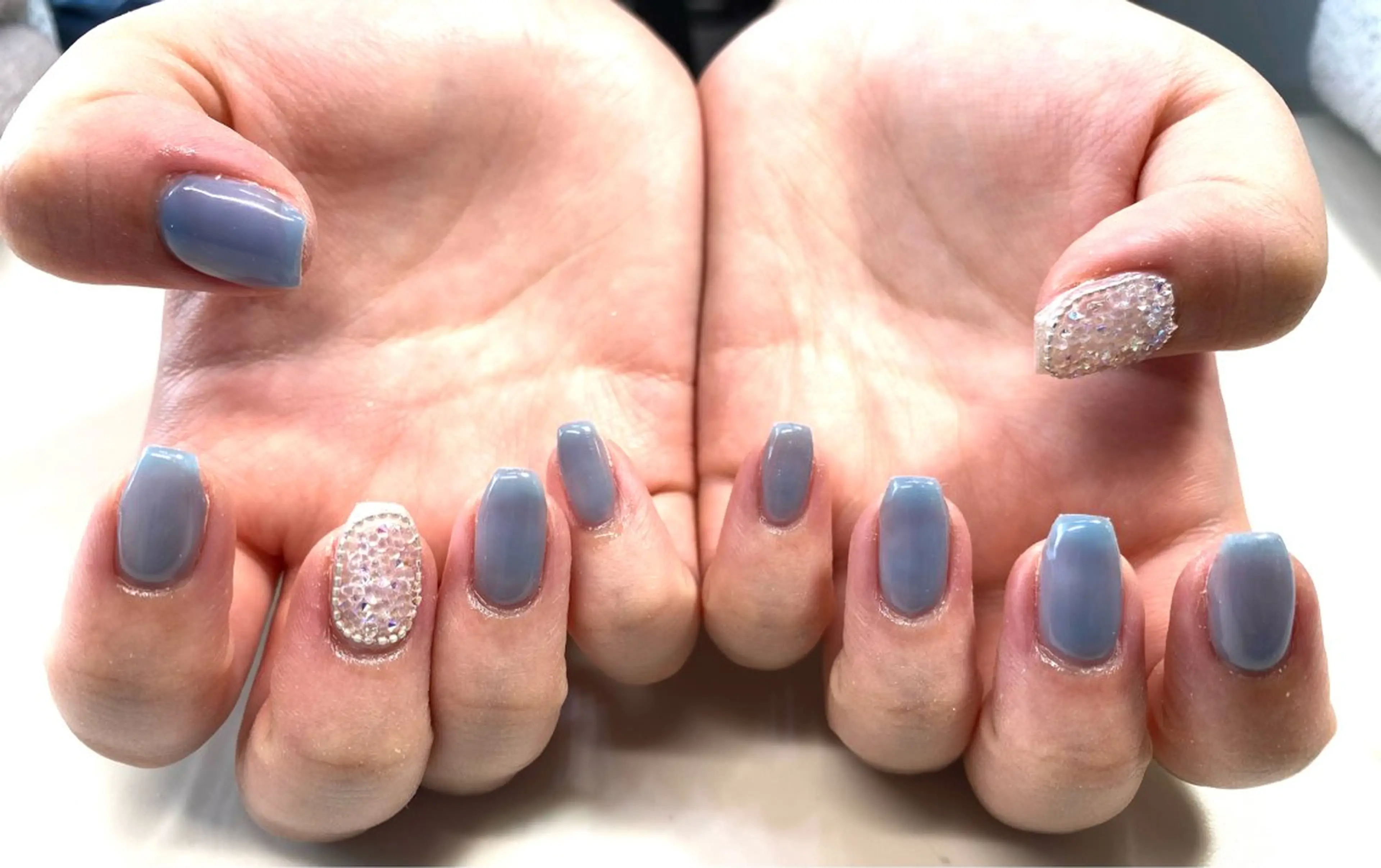 ネイル シンプルネイル Nail Salon Three所属・Three いわなべのネイルデザイン