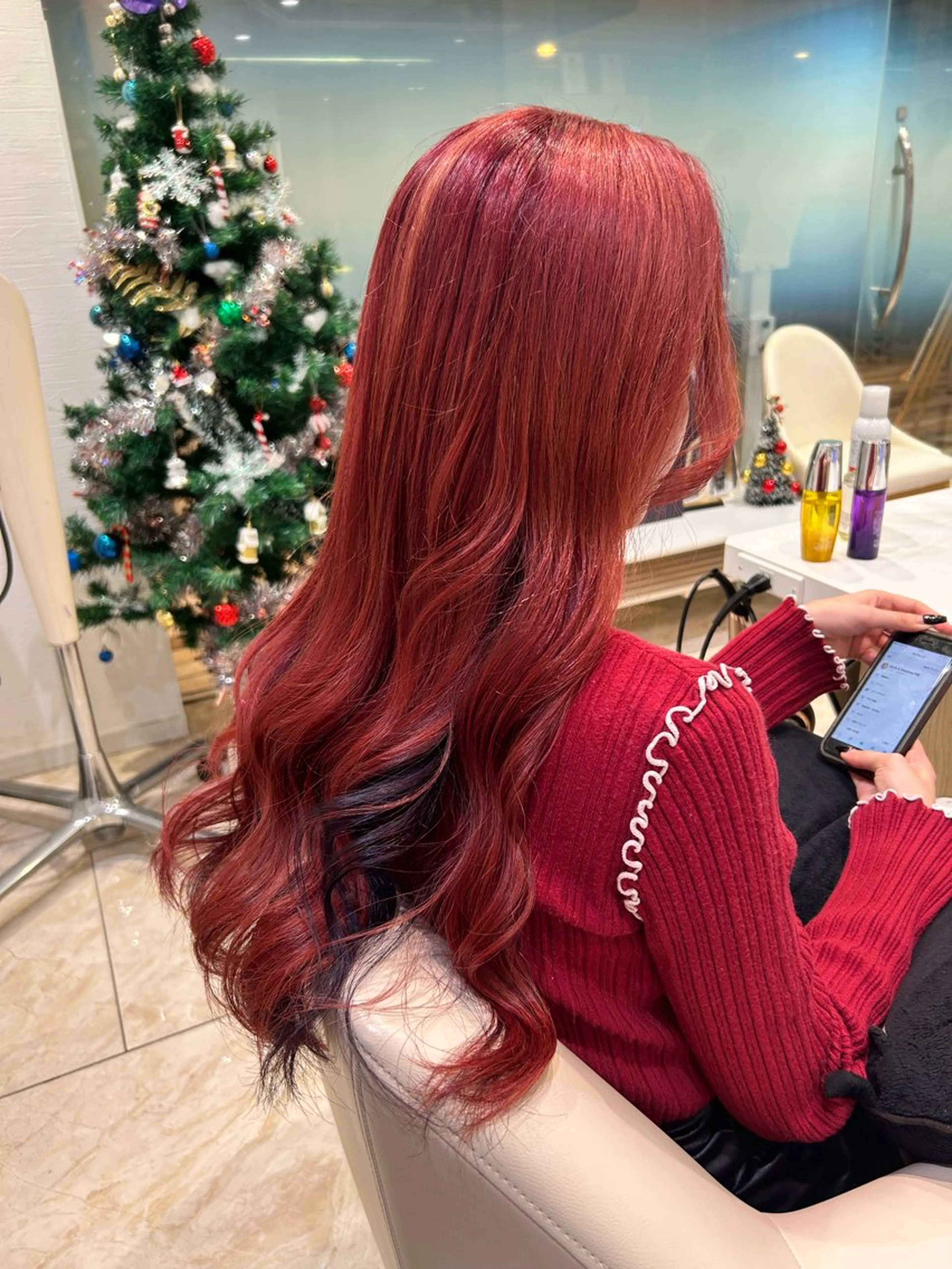 ロング カラー ヘアカラー ヘッドスパ はるか/ブリーチカラ ー/ヘアアレンジ🤍のヘアスタイル