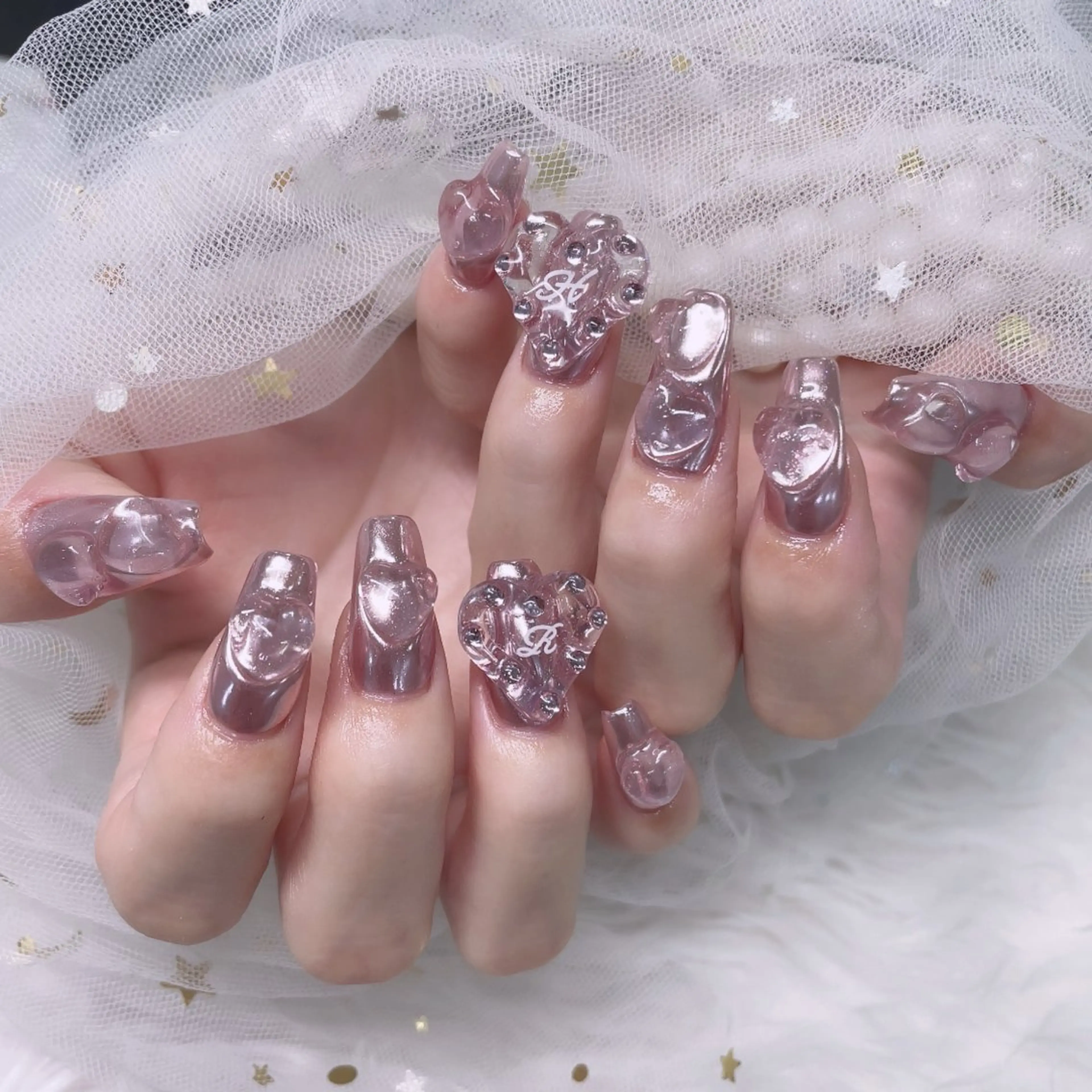 ロング ハンドネイル cho nailのネイルデザイン