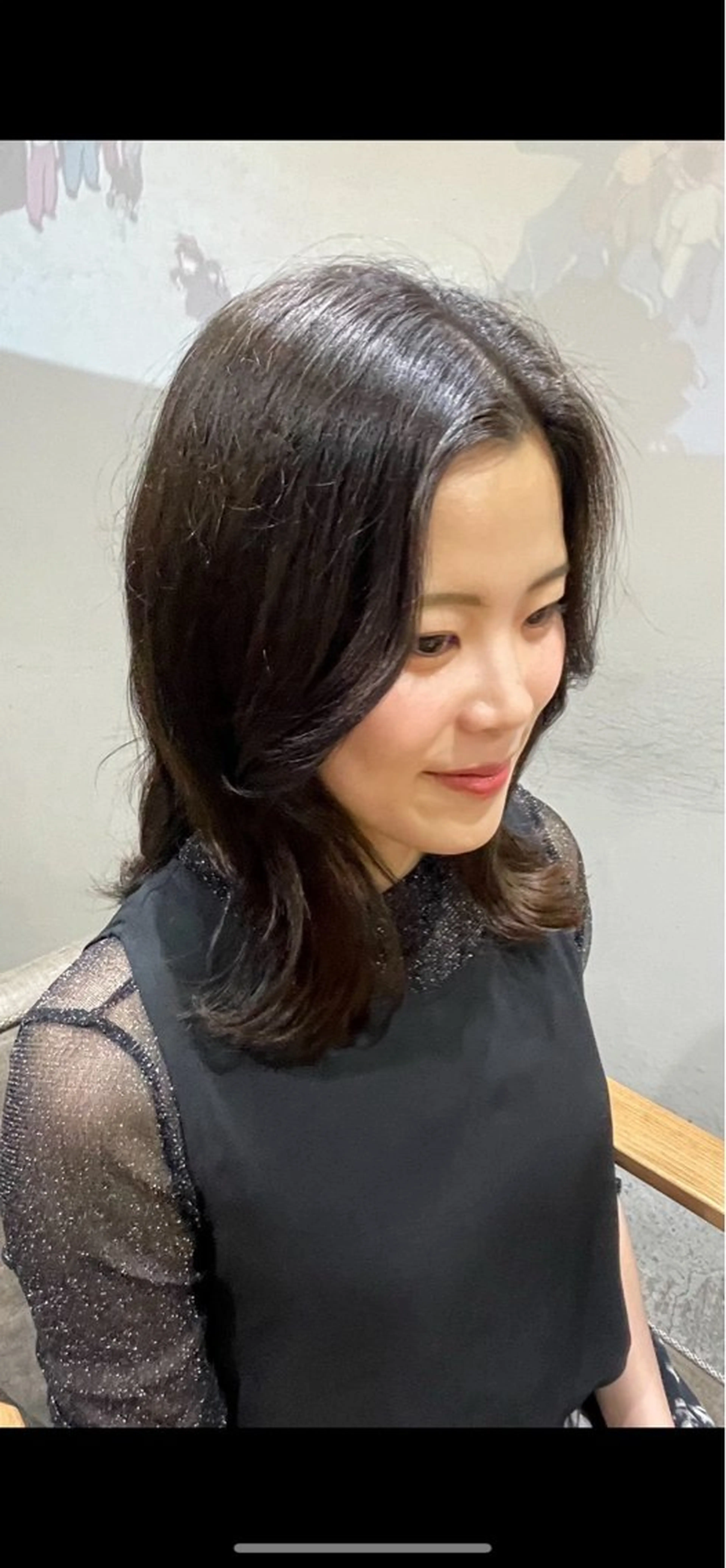 ミディアム 韓国風ヘア 🖤Keina🖤 大人上品カラー.*˚のヘアスタイル