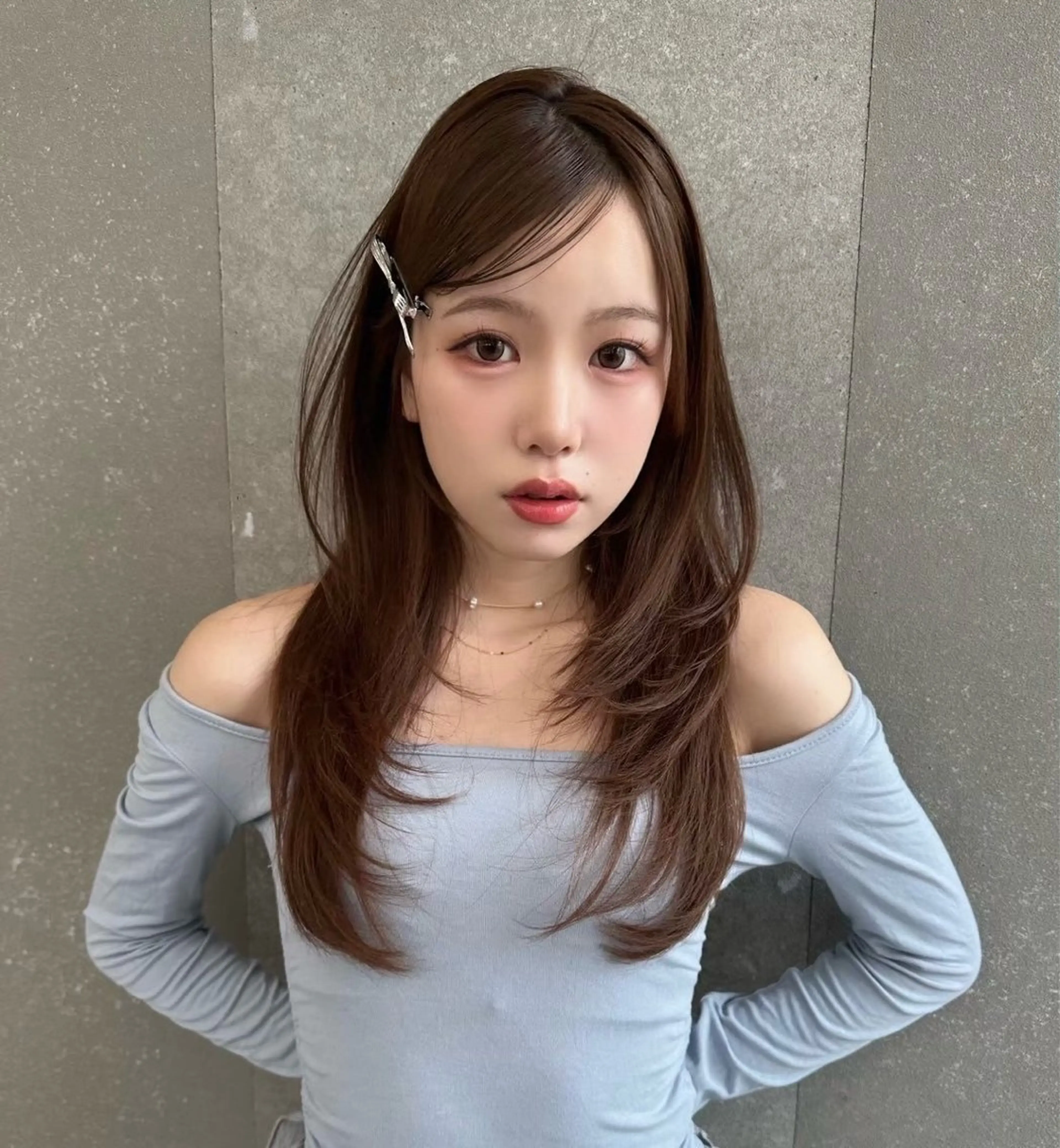 ロング 韓国風ヘア レイヤーカット Lond Role所属・🎀透明感ブラウ ンshizuka🎀のヘアスタイル