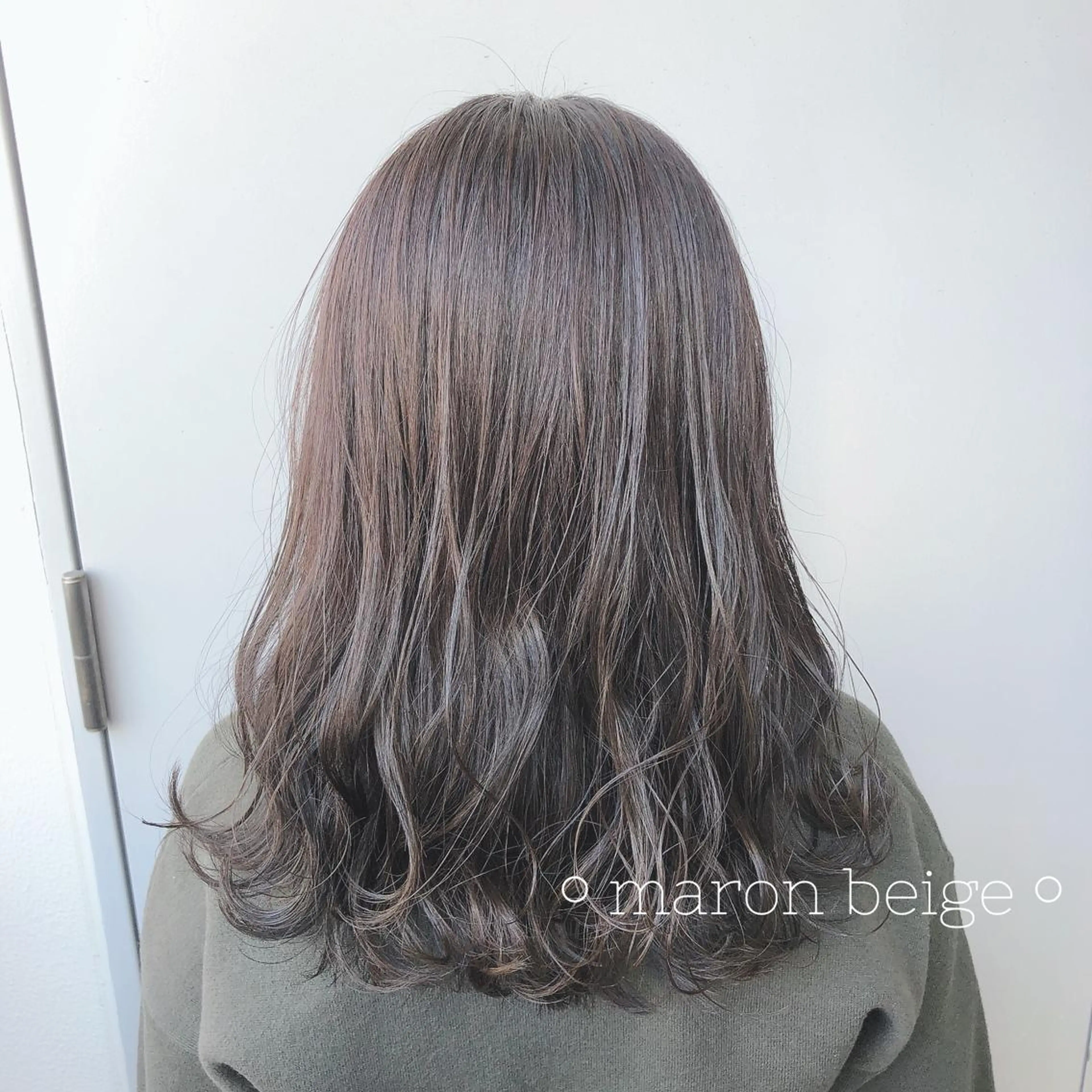 ミディアム カラー パーマ ヘアアレンジ メンズ キッズ ネイル マツエク・マツパ Rene'所属・透明感カラー yuriのヘアスタイル