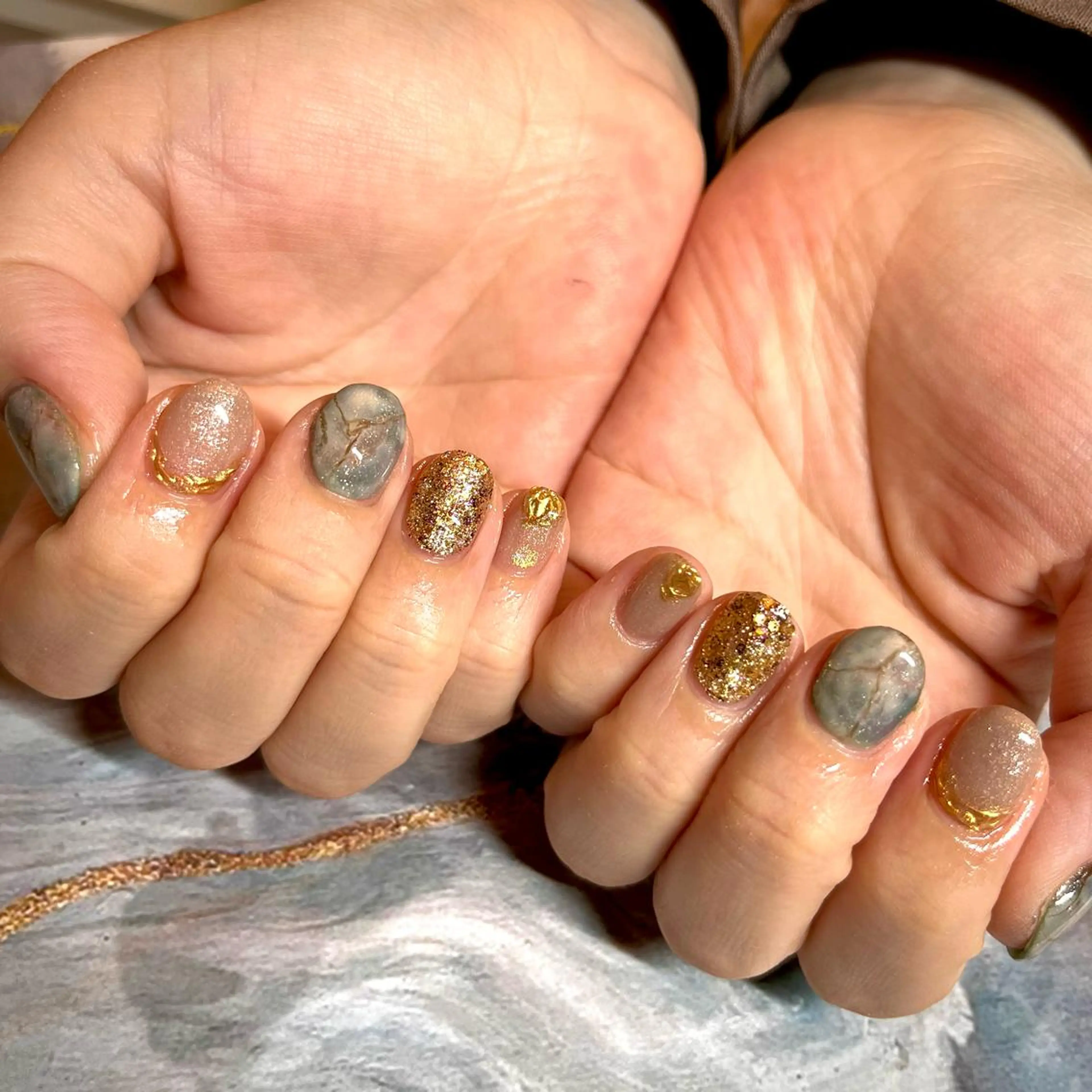 ネイル アートネイル ジェルネイル ミラーネイル MKY nail salon所属・private MKYのネイルデザイン
