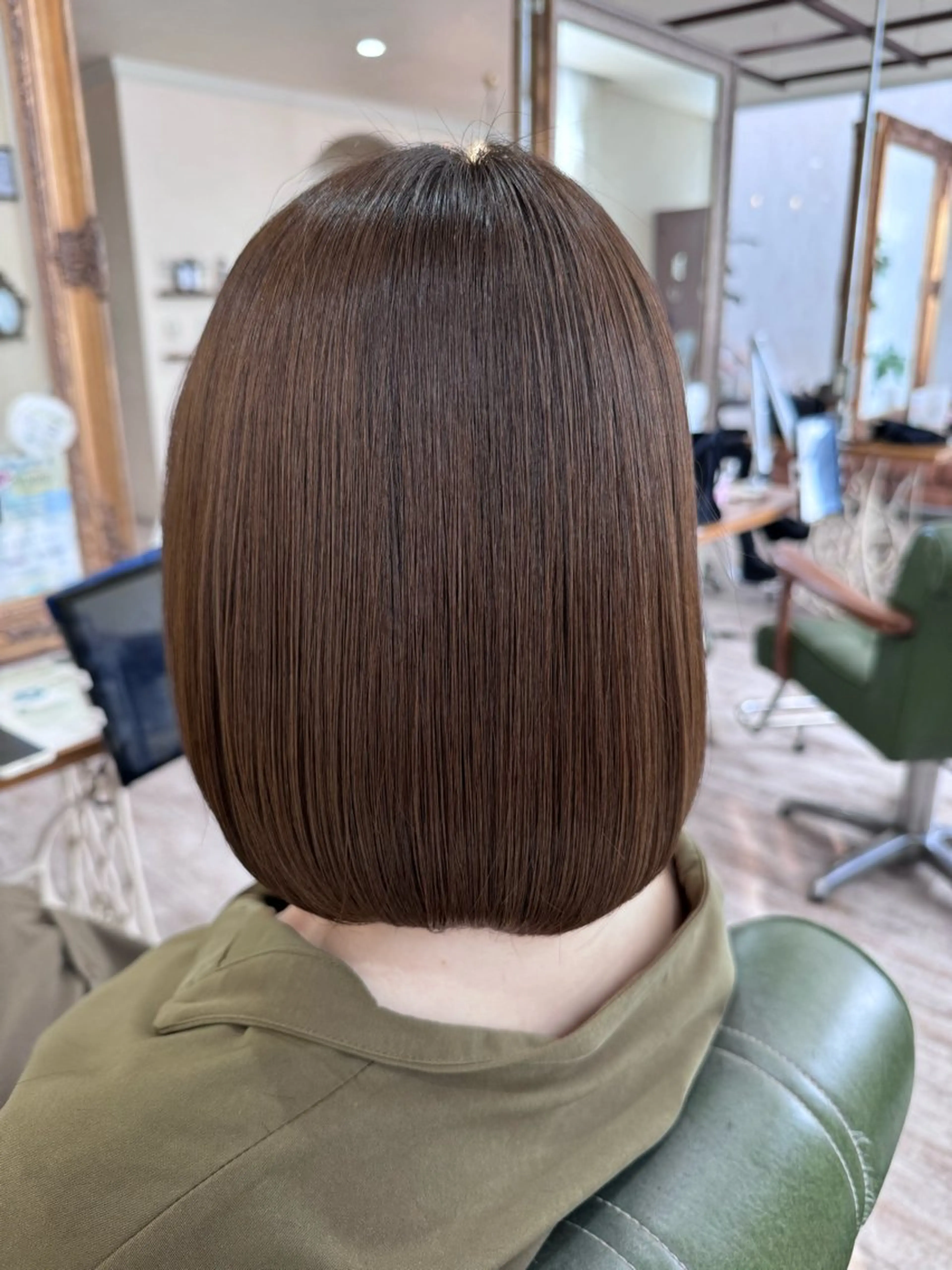 ミディアム カラー ベージュカラー ボブ 髪質改善 カット ヘアカラー トリートメント noble店長 松本　拓也▶◀*.のヘアスタイル