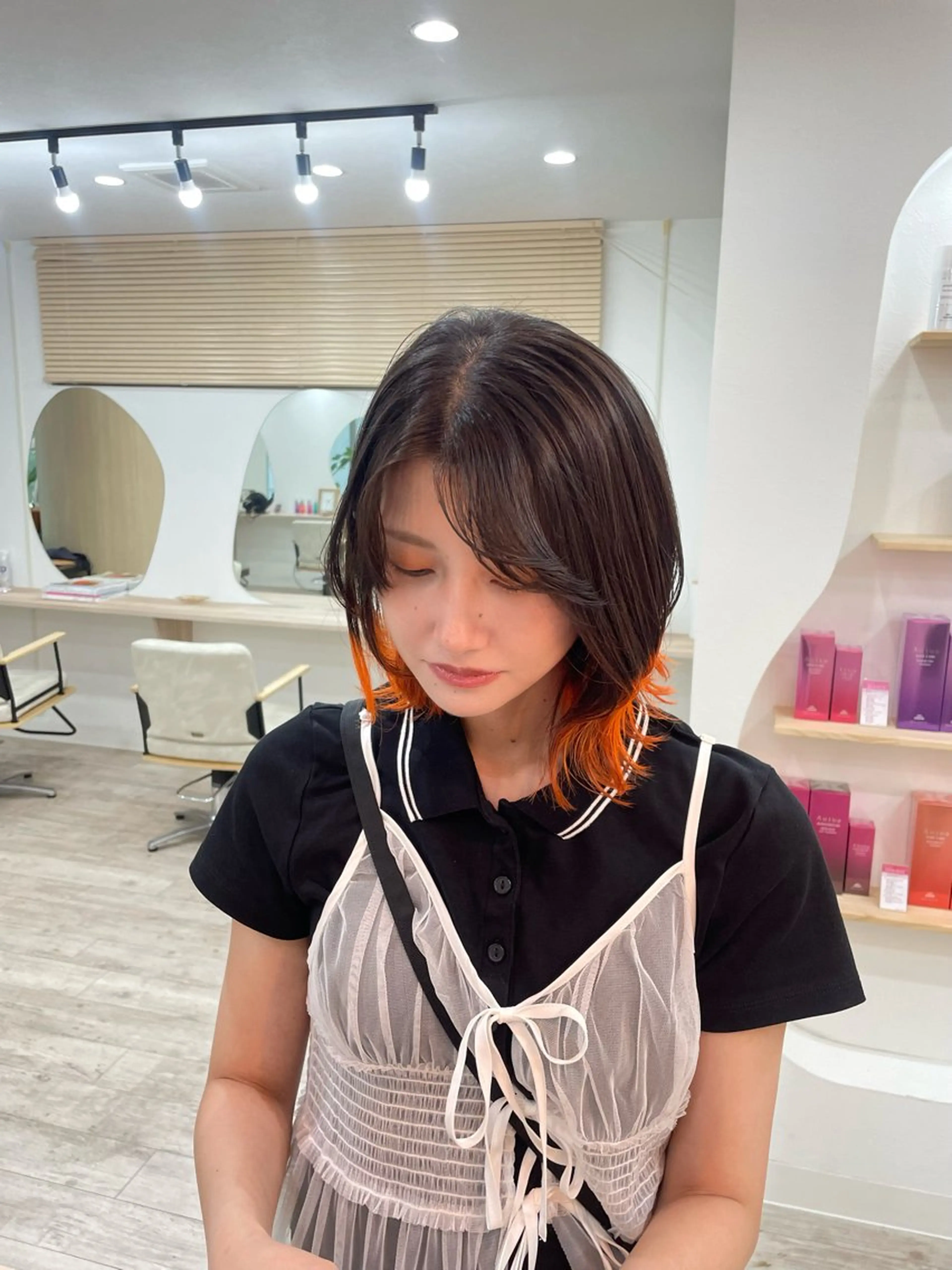 ミディアム カラー ブリーチ ヘアカラー hair salon Lihina所属・韓国ヘア🇰🇷 FUMINAのヘアスタイル