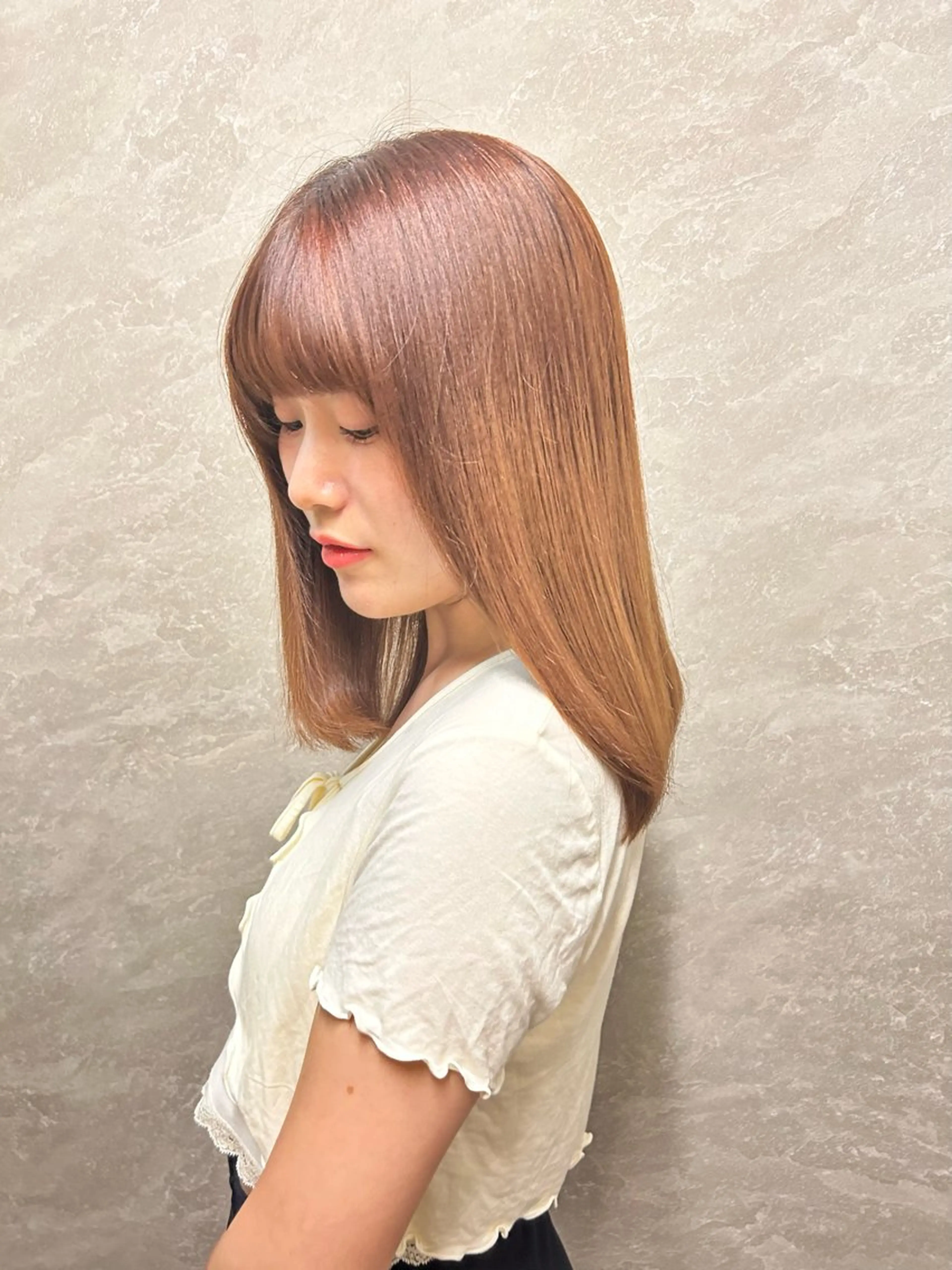 ミディアム 髪質改善 縮毛矯正 ally新百合ヶ丘 フジムラユウスケのヘアスタイル