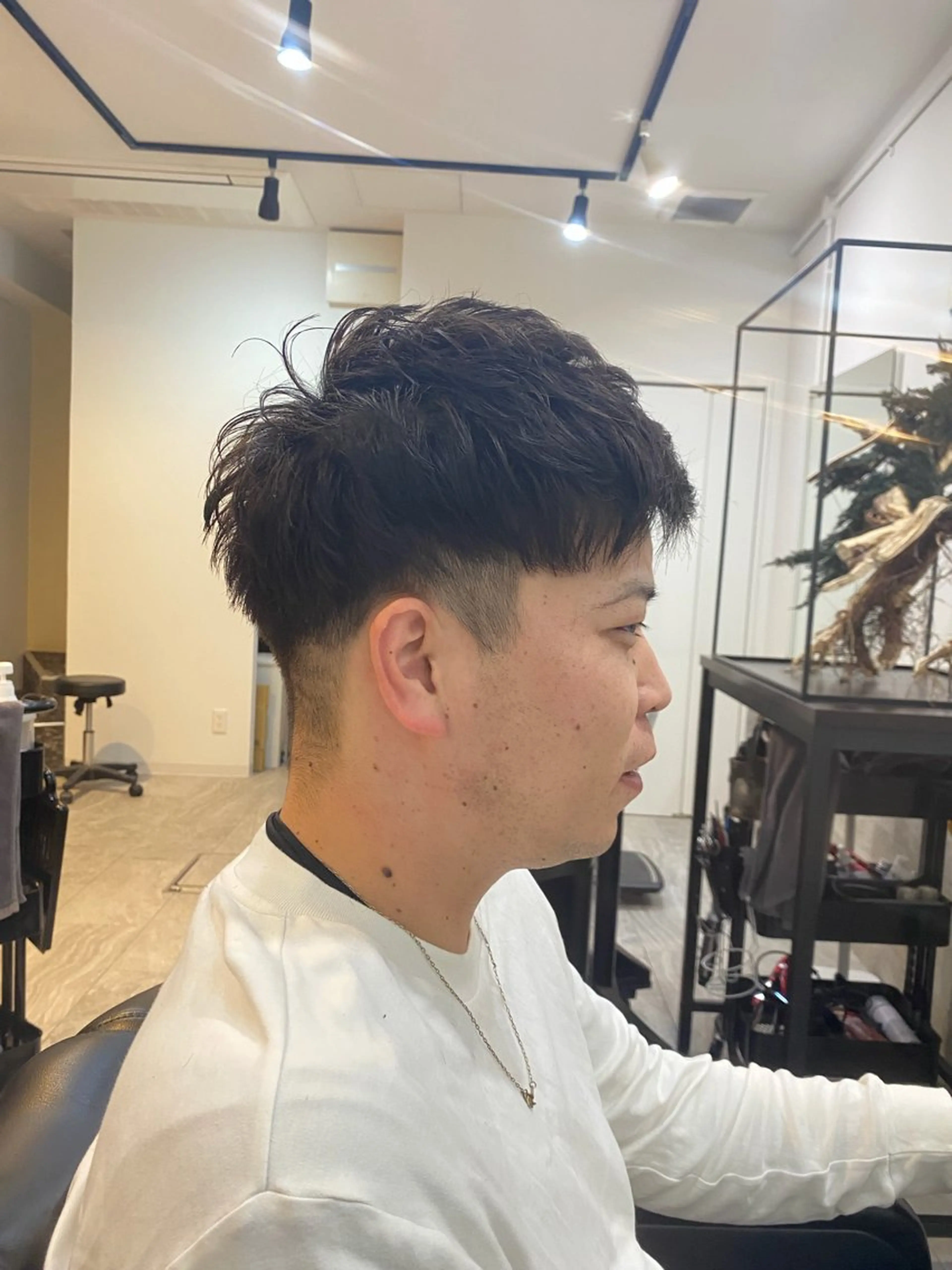 ショート パーマ メンズ メンズパーマ ニュアンスパーマ 田中 昴輝のヘアスタイル