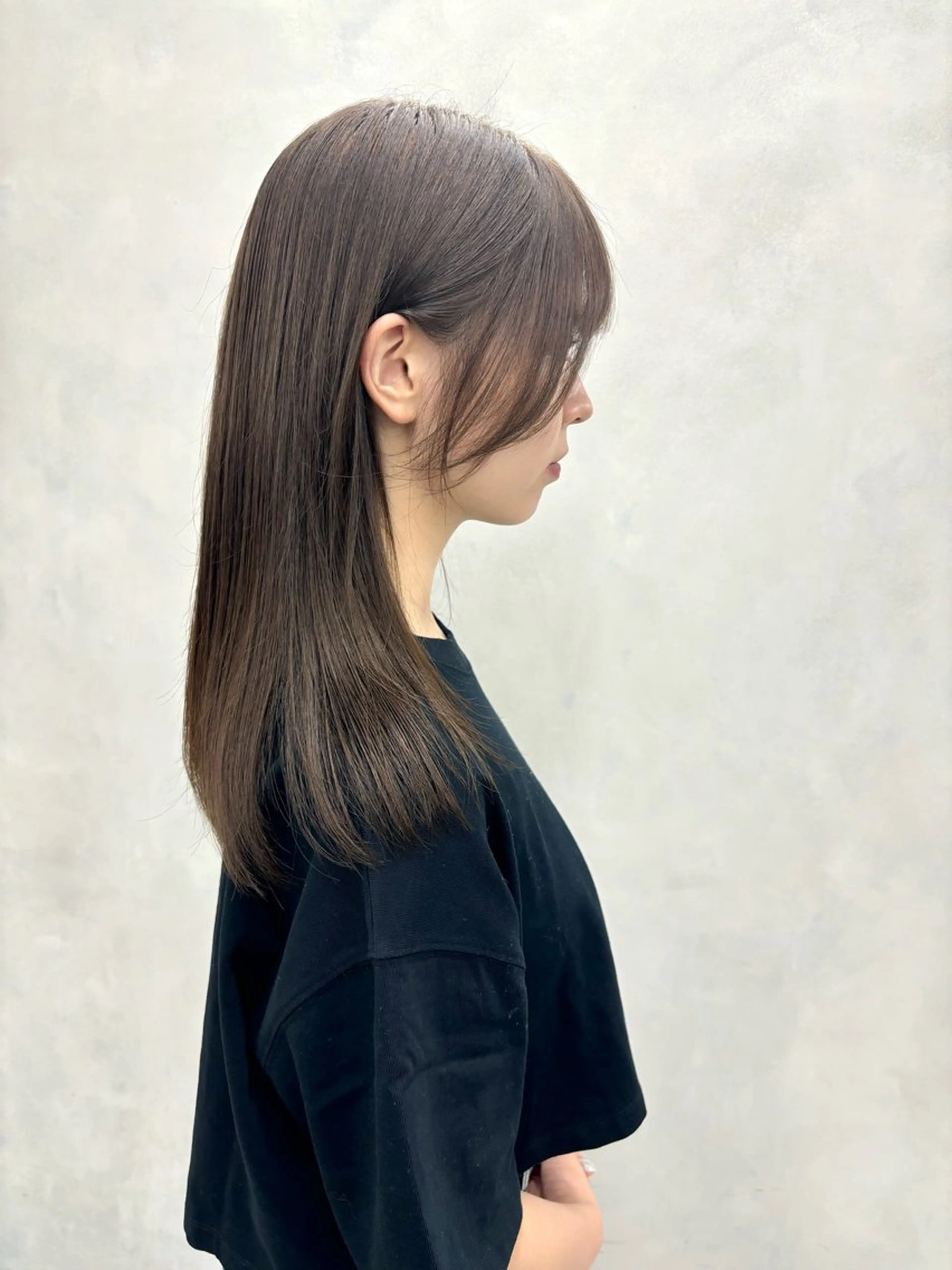 セミロング lleno所属・Honami ⋆☽ 縮毛矯正モデル募集中のヘアスタイル
